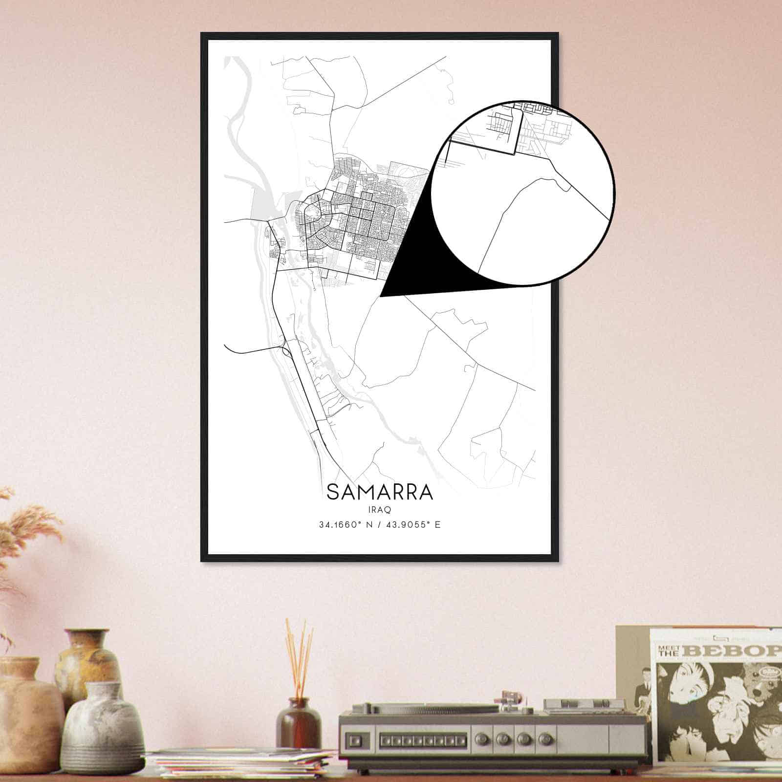 Deerfield Kansas Map Poster, Modern Home Decor Wall Art Print (Copy)