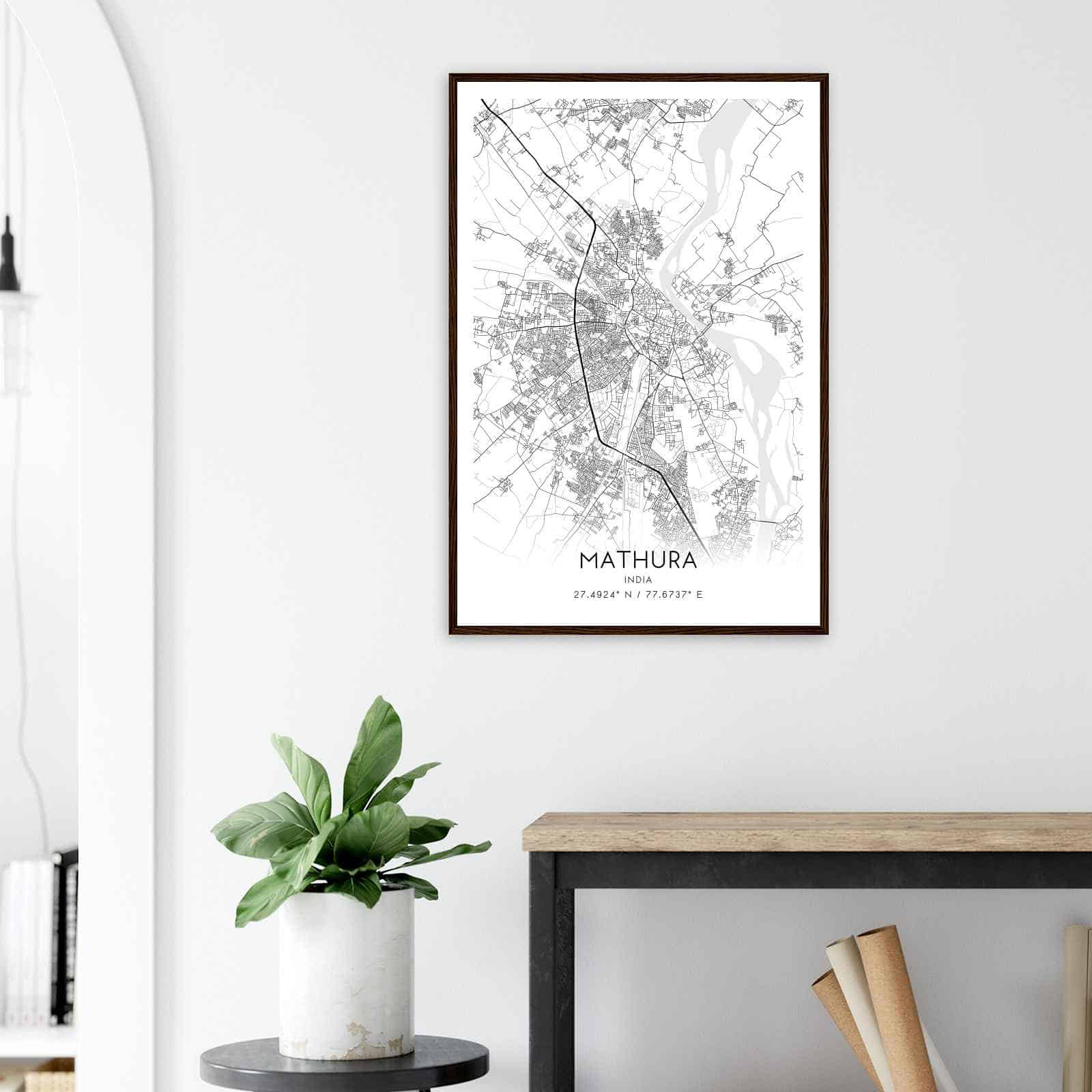 Deerfield Kansas Map Poster, Modern Home Decor Wall Art Print (Copy)