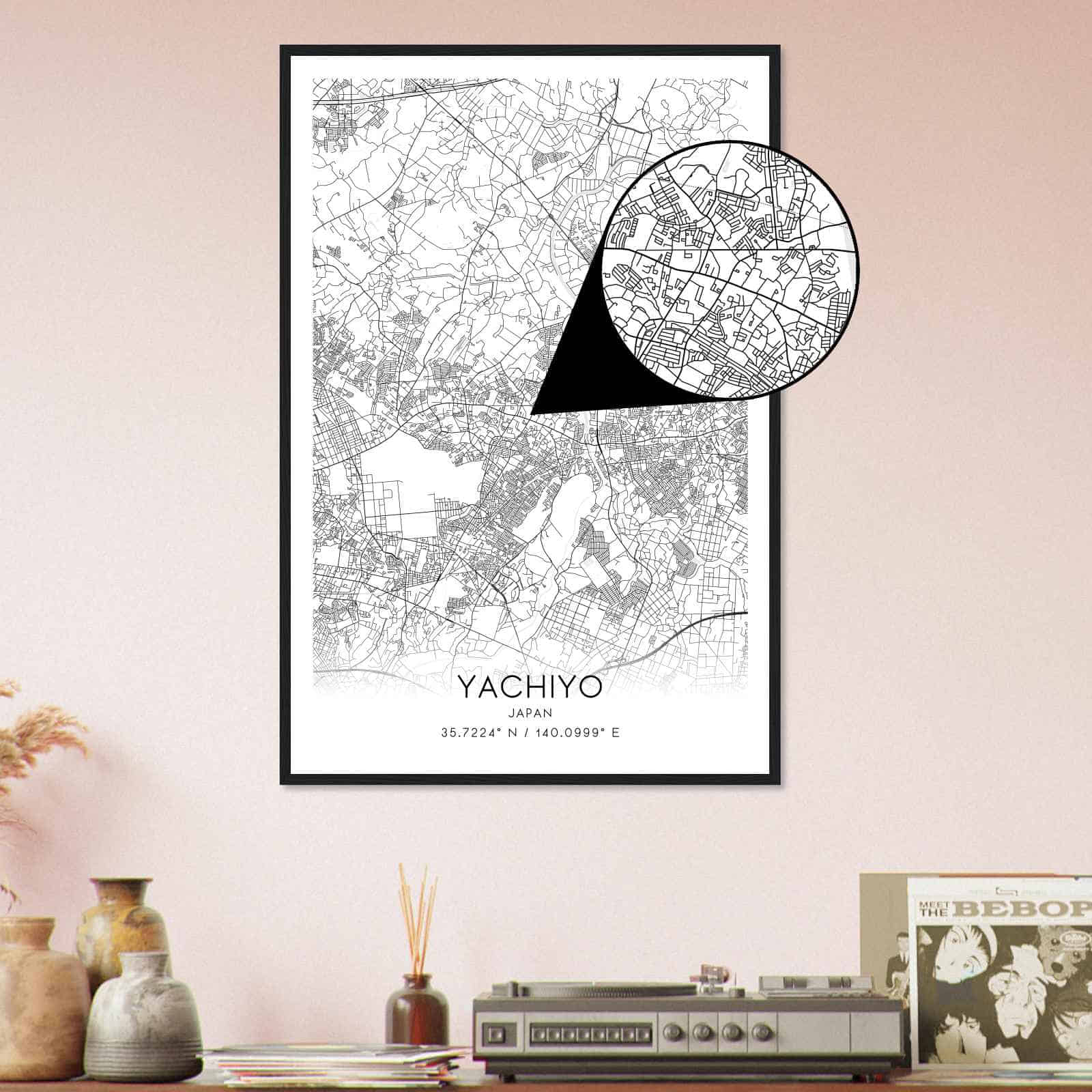 Deerfield Kansas Map Poster, Modern Home Decor Wall Art Print (Copy)