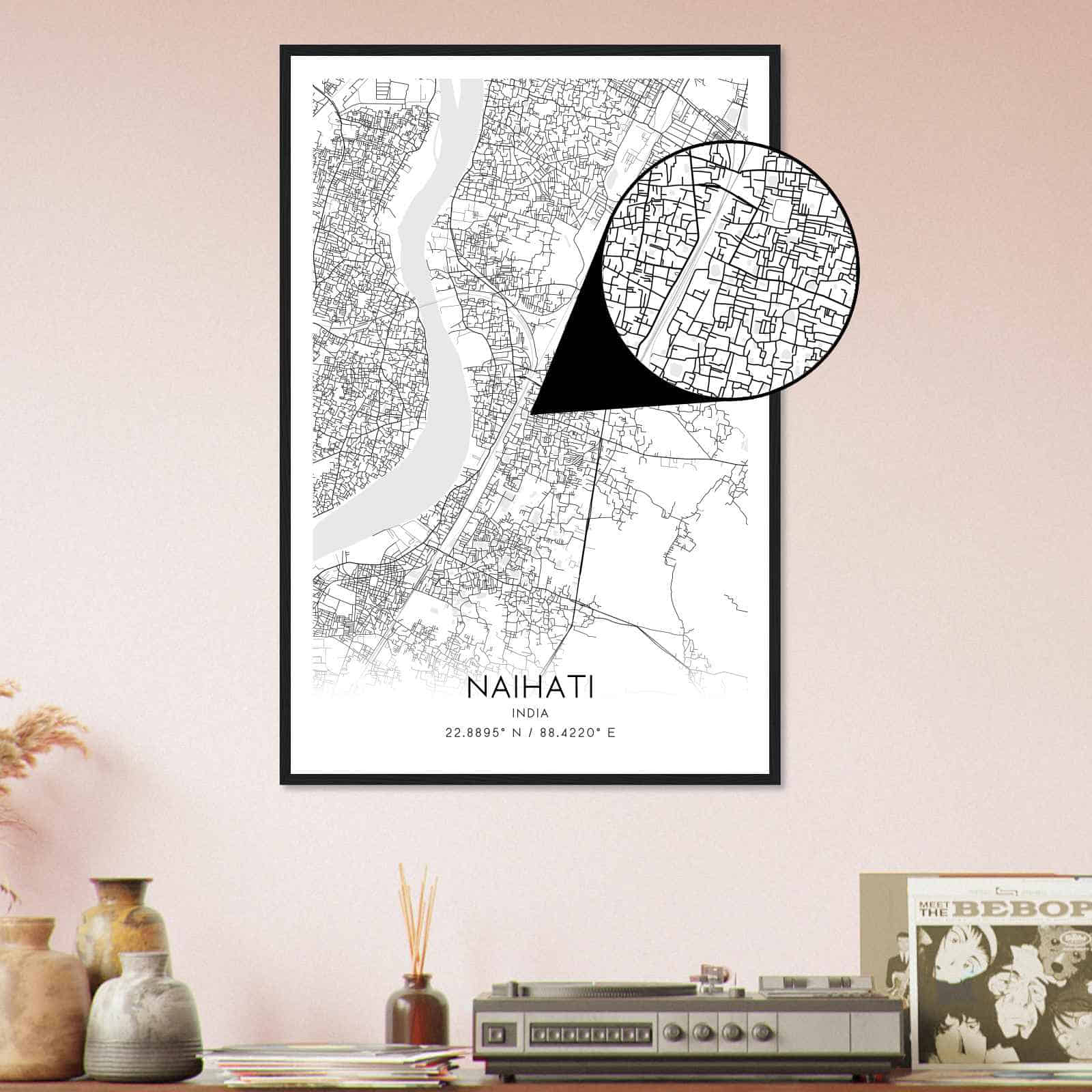 Deerfield Kansas Map Poster, Modern Home Decor Wall Art Print (Copy)