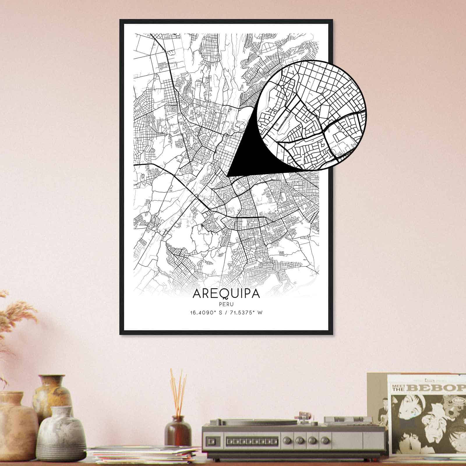 Deerfield Kansas Map Poster, Modern Home Decor Wall Art Print (Copy)