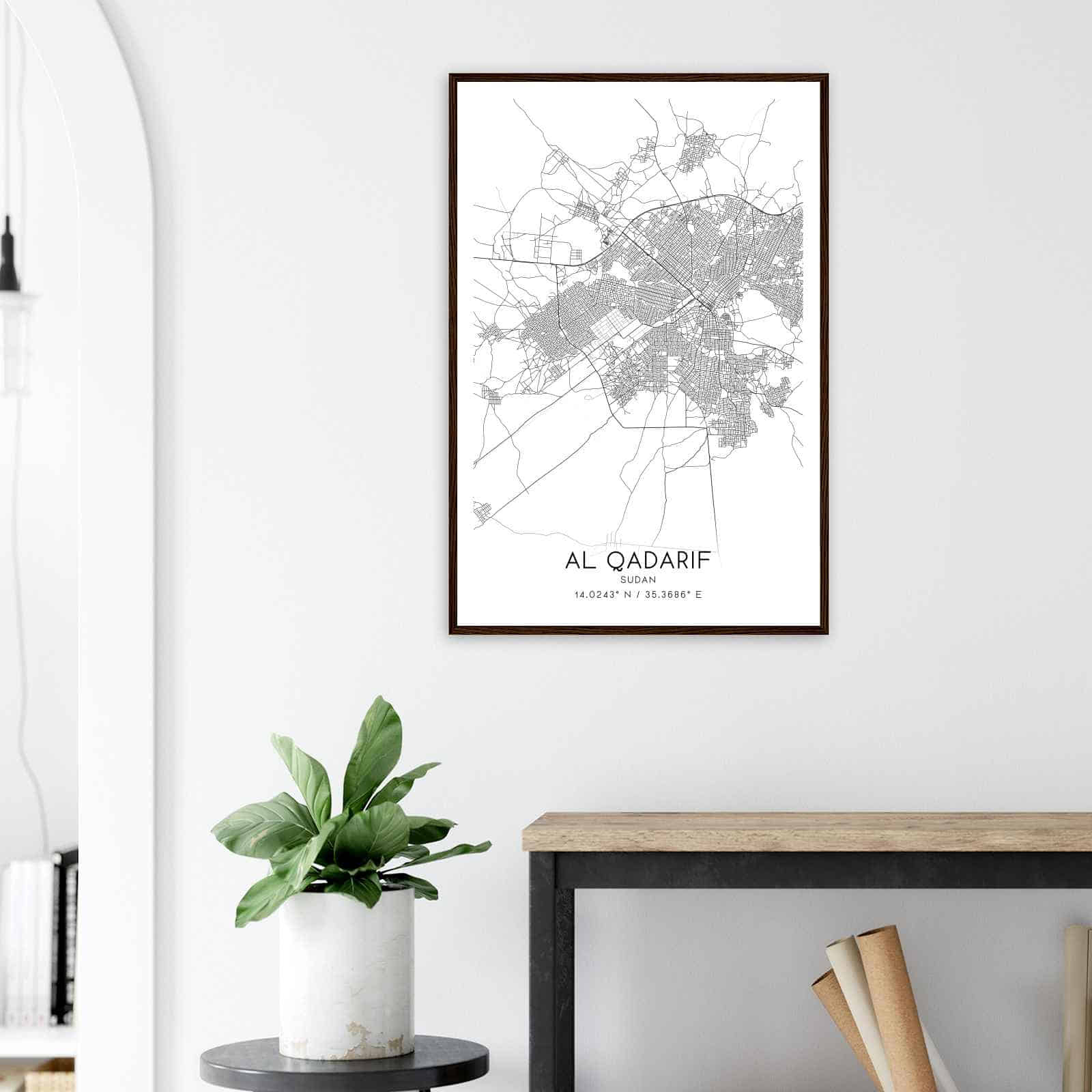 Deerfield Kansas Map Poster, Modern Home Decor Wall Art Print (Copy)