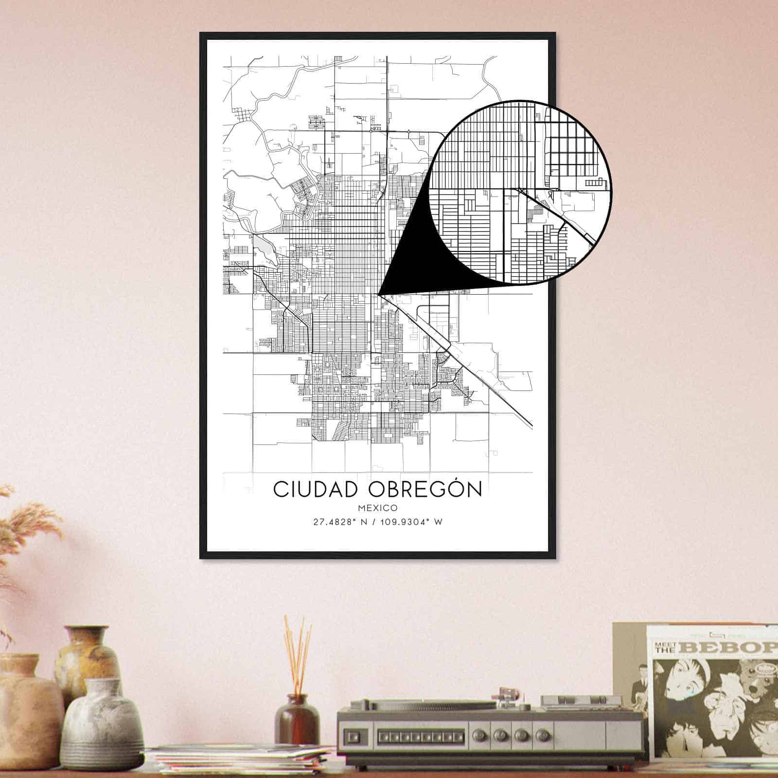 Deerfield Kansas Map Poster, Modern Home Decor Wall Art Print (Copy)