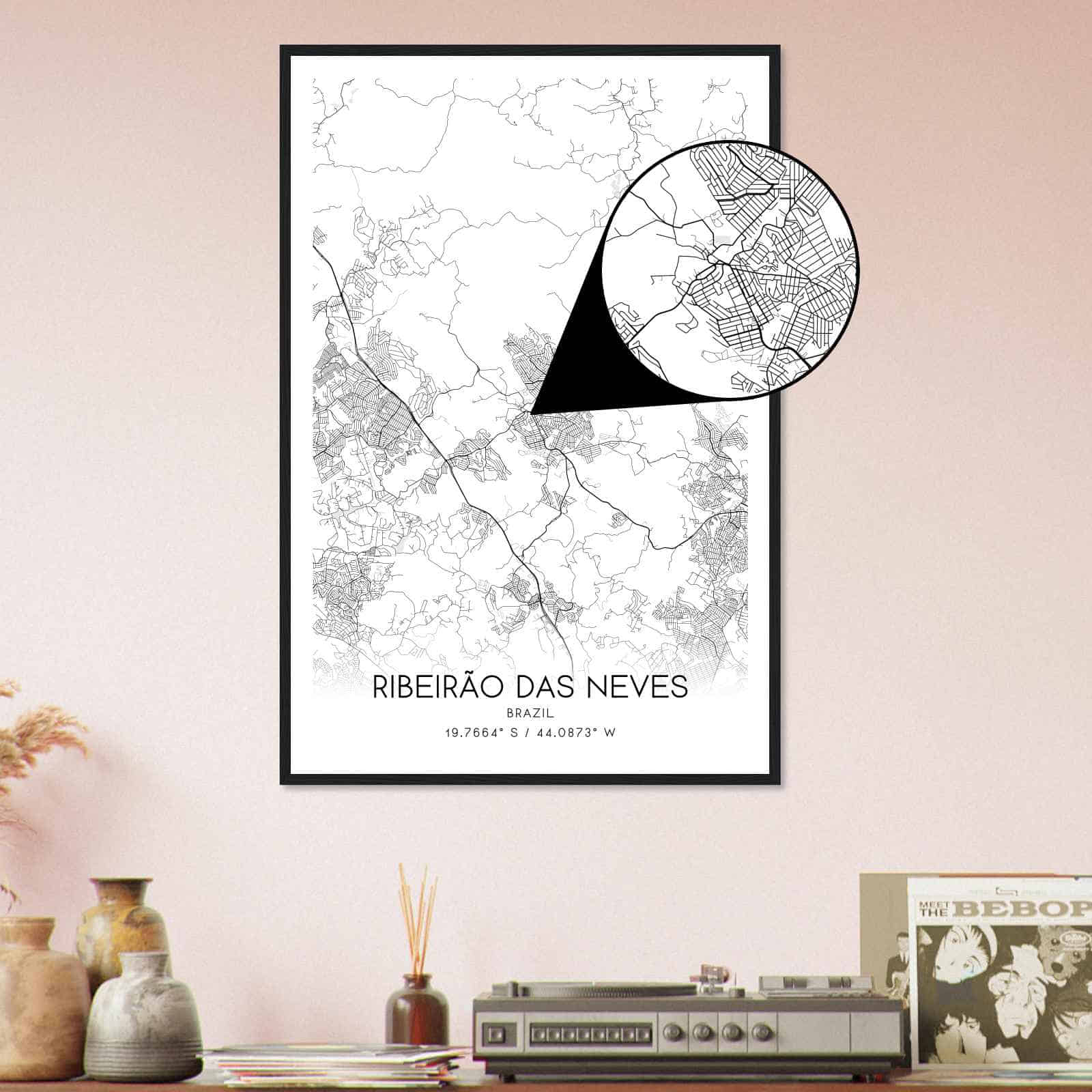 Deerfield Kansas Map Poster, Modern Home Decor Wall Art Print (Copy)