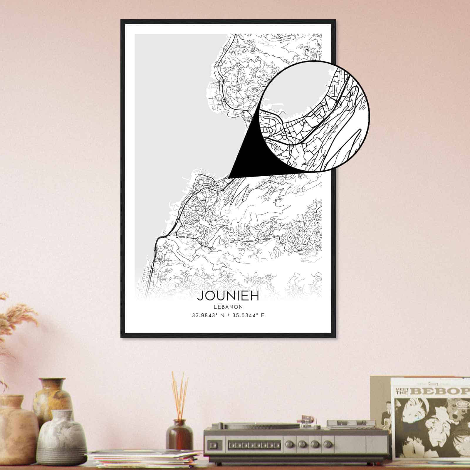 Deerfield Kansas Map Poster, Modern Home Decor Wall Art Print (Copy)