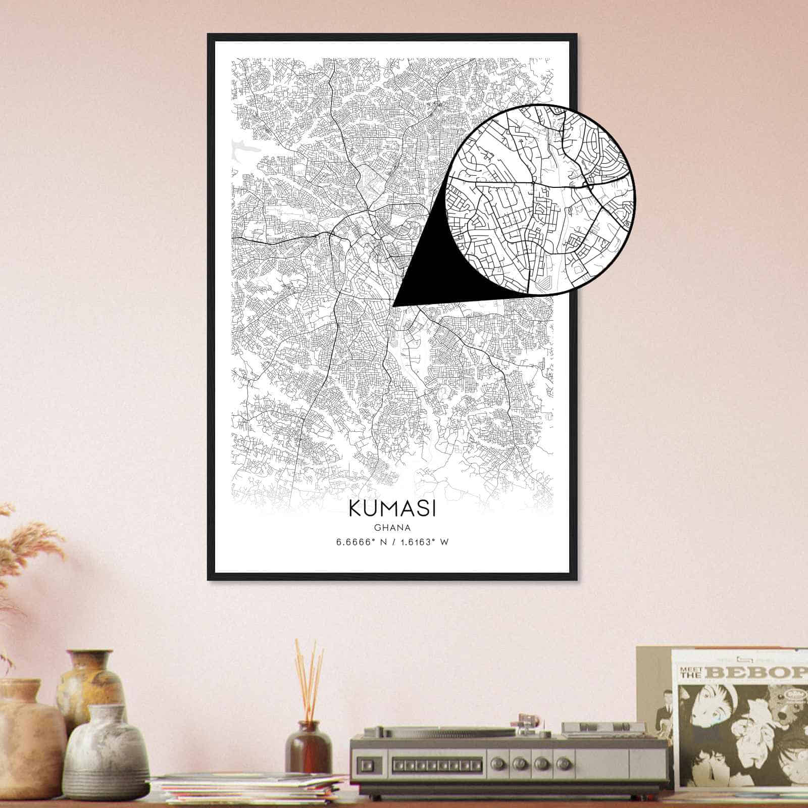 Deerfield Kansas Map Poster, Modern Home Decor Wall Art Print (Copy)
