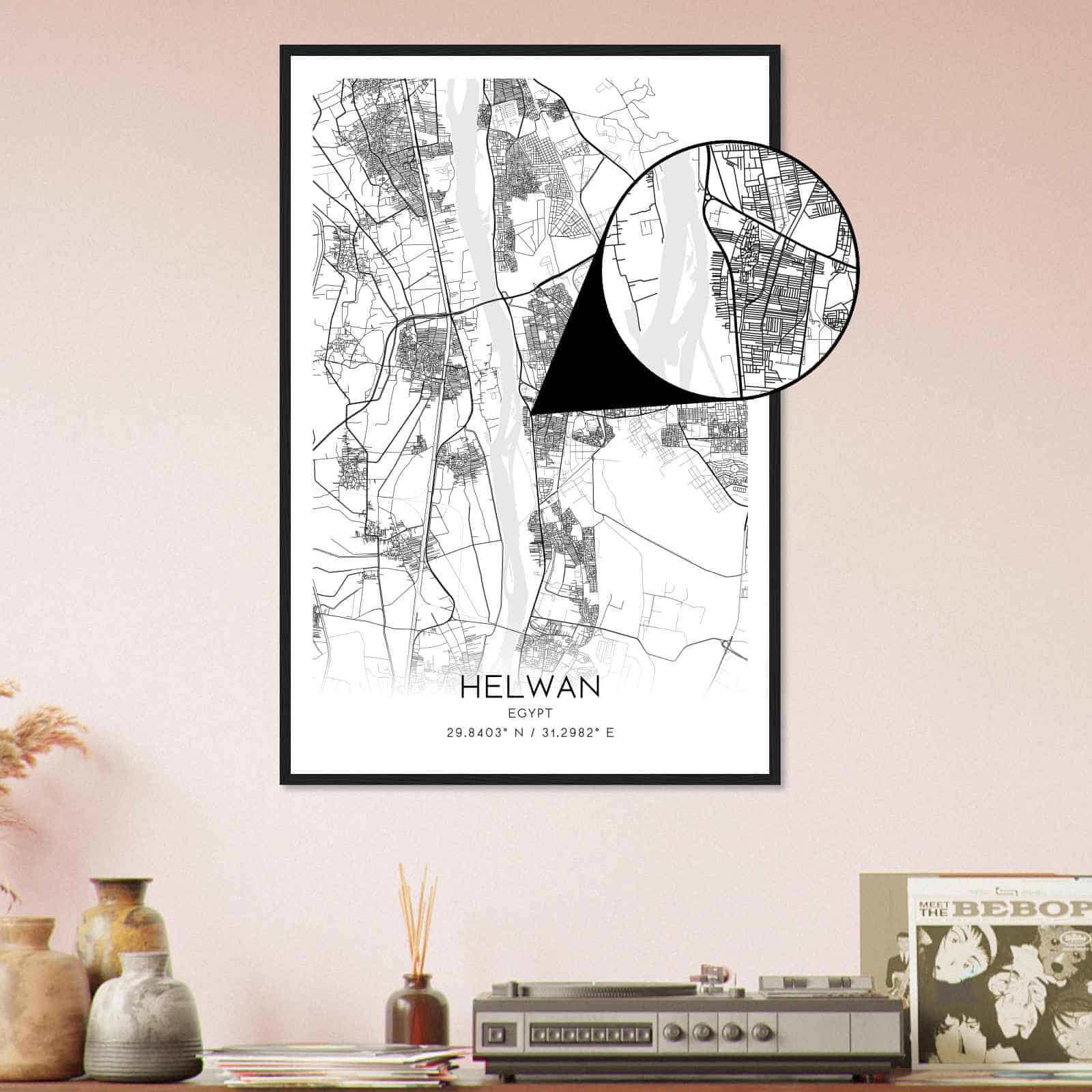 Deerfield Kansas Map Poster, Modern Home Decor Wall Art Print (Copy)