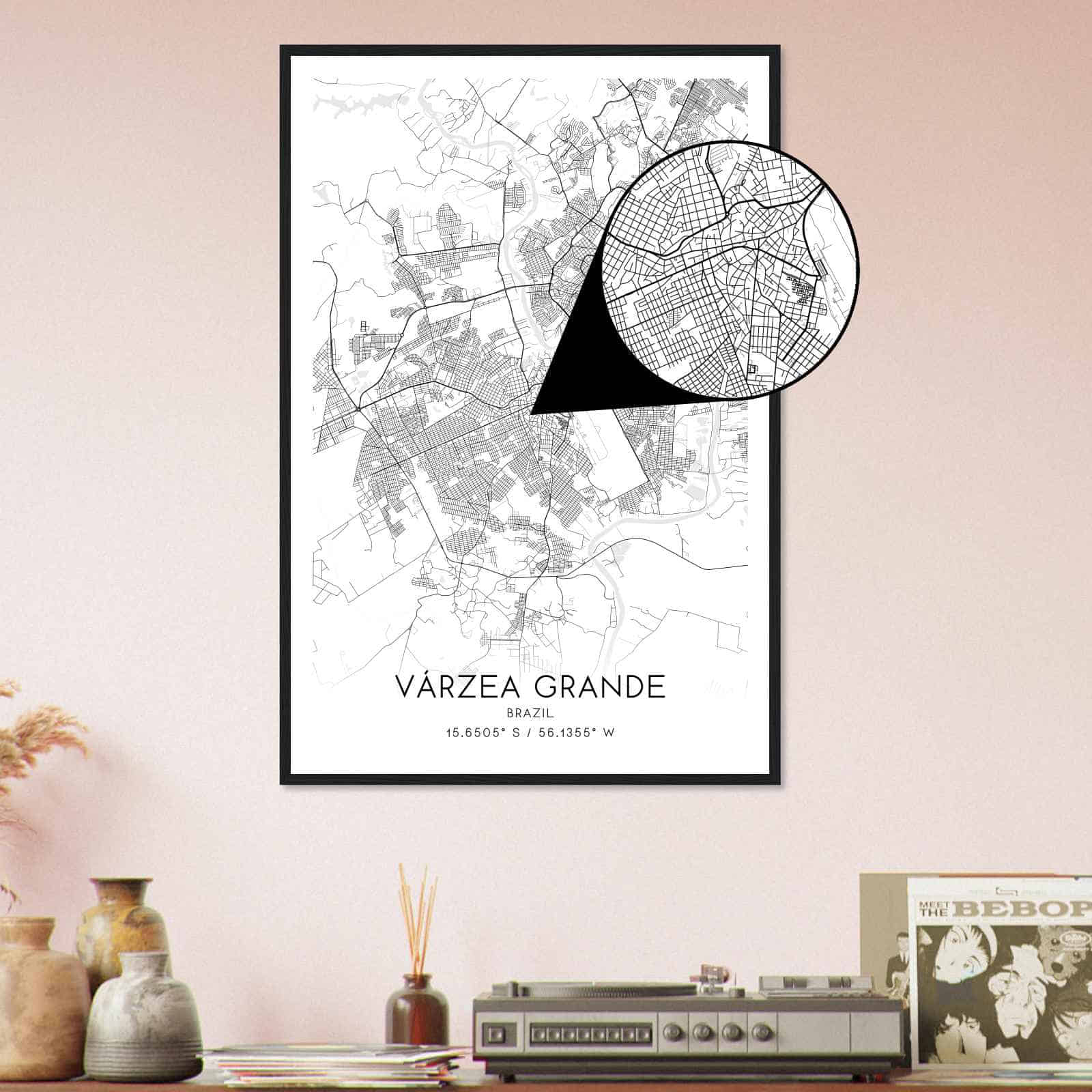 Deerfield Kansas Map Poster, Modern Home Decor Wall Art Print (Copy)