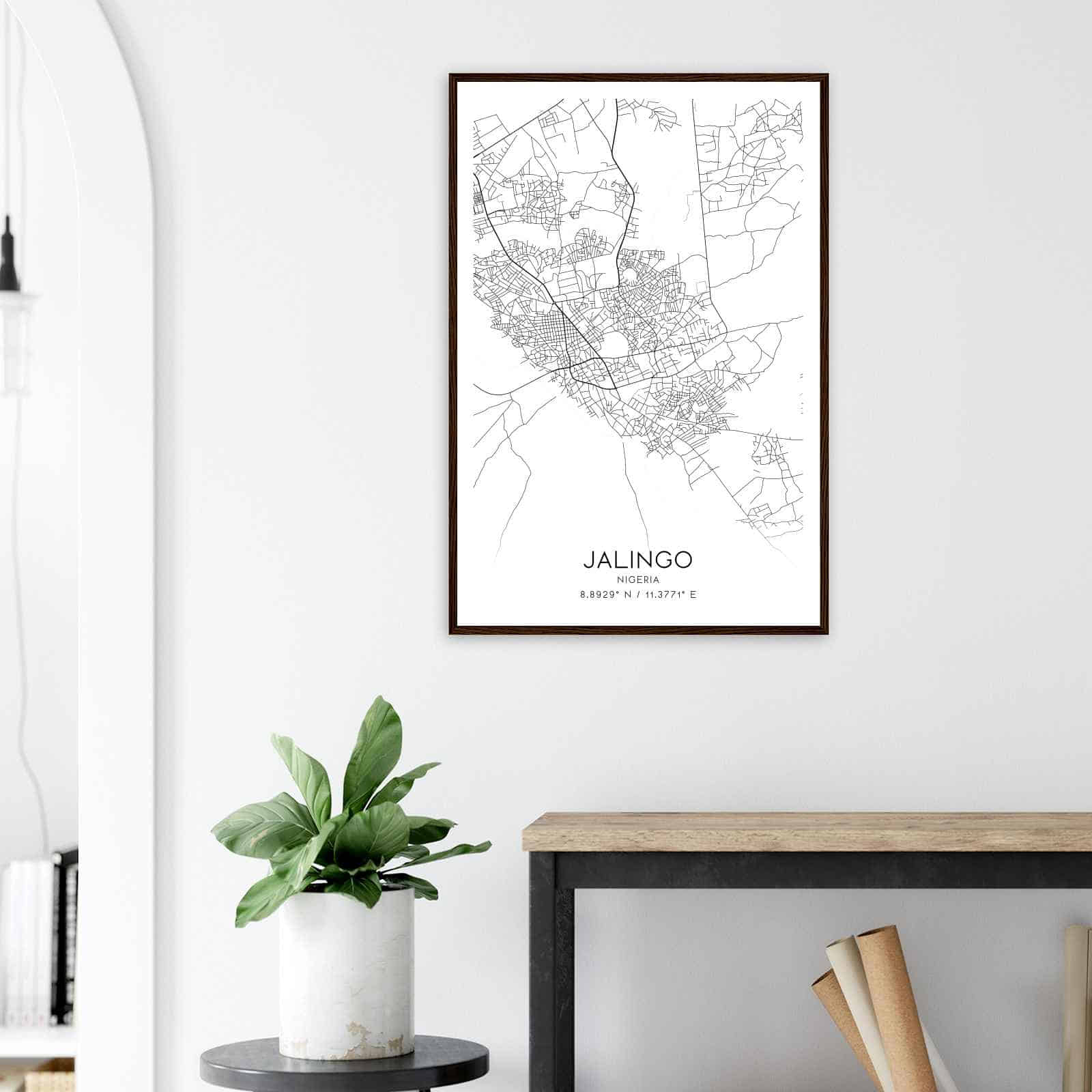 Deerfield Kansas Map Poster, Modern Home Decor Wall Art Print (Copy)