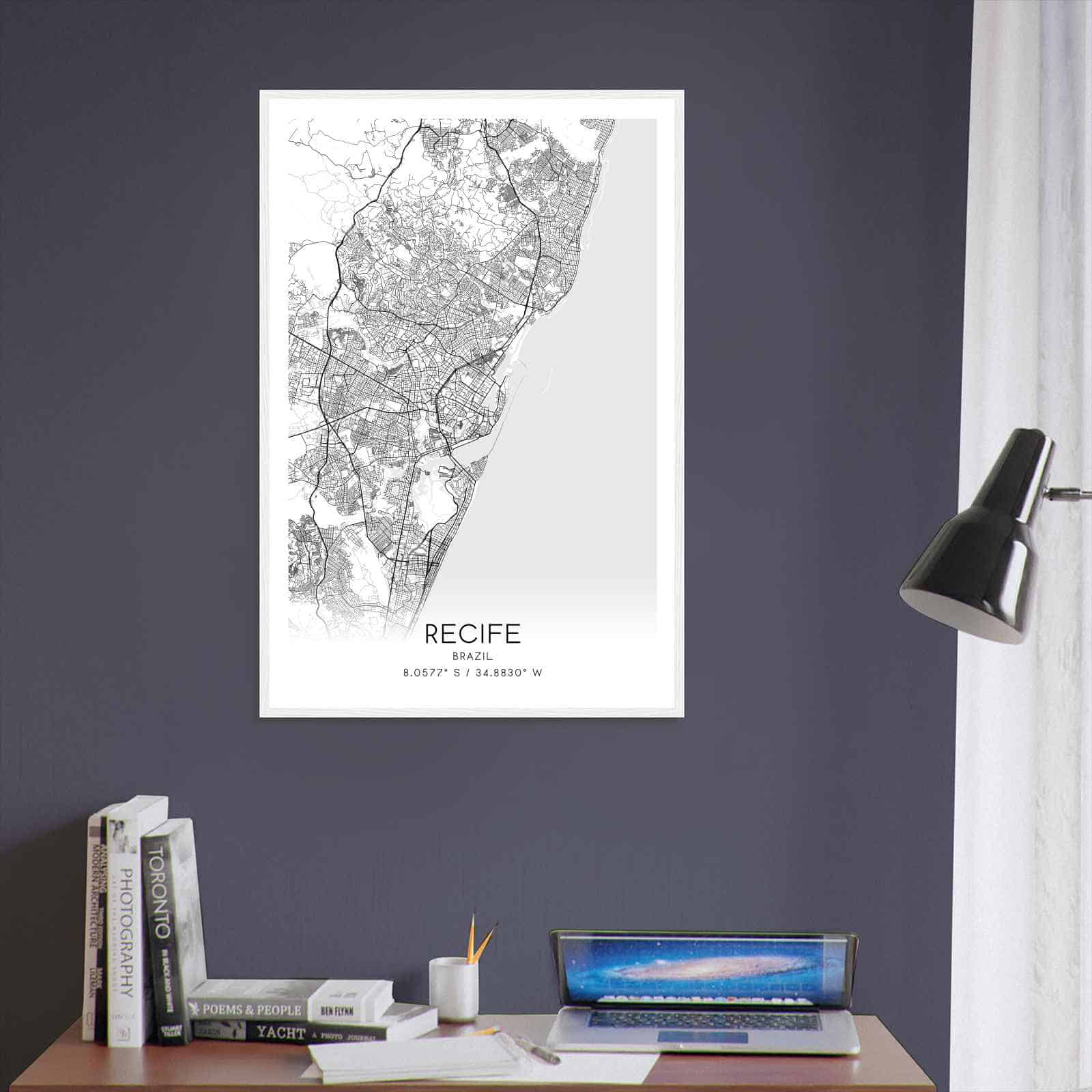 Deerfield Kansas Map Poster, Modern Home Decor Wall Art Print (Copy)