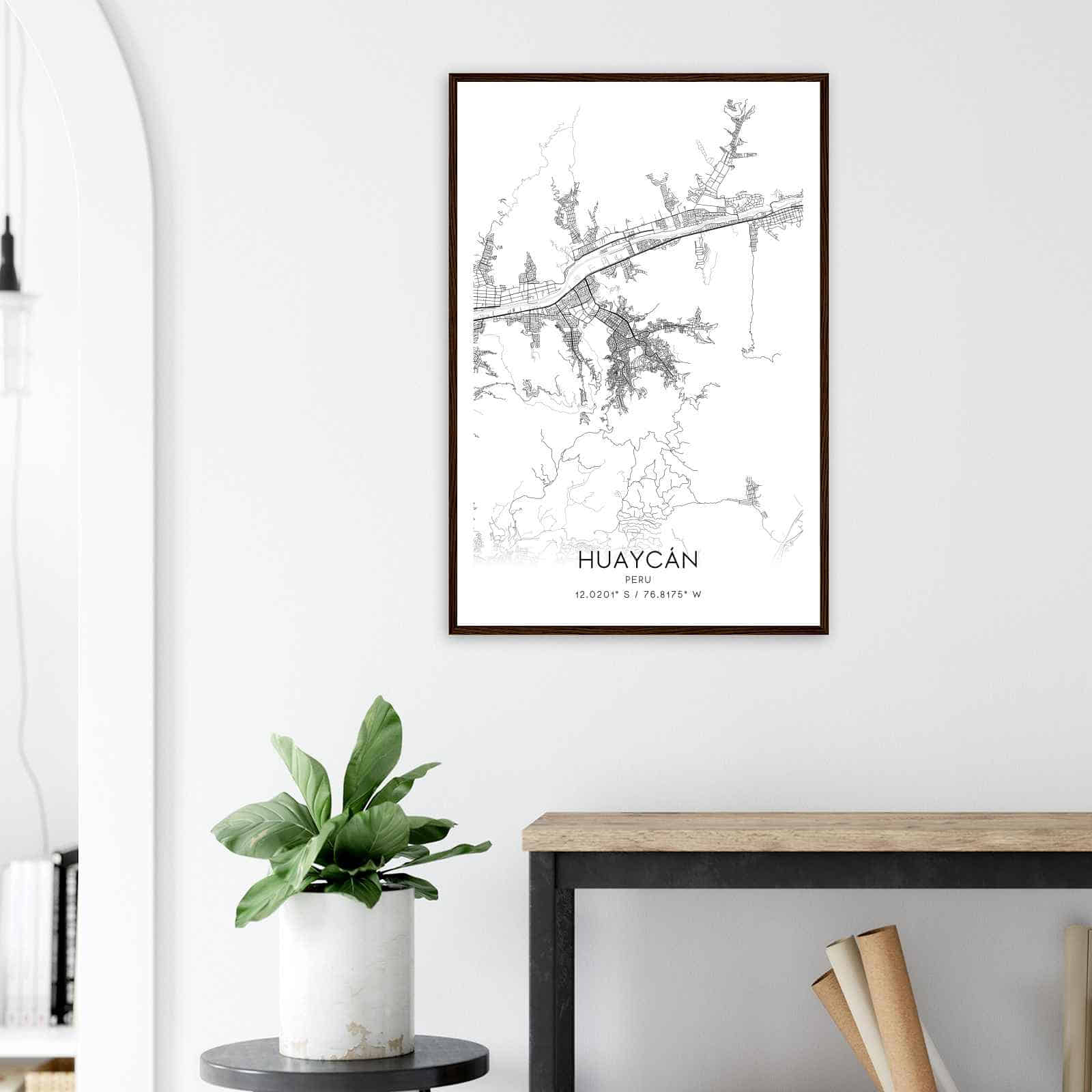 Deerfield Kansas Map Poster, Modern Home Decor Wall Art Print (Copy)