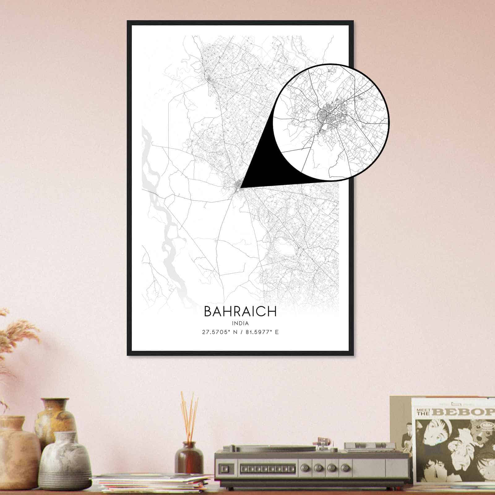 Deerfield Kansas Map Poster, Modern Home Decor Wall Art Print (Copy)