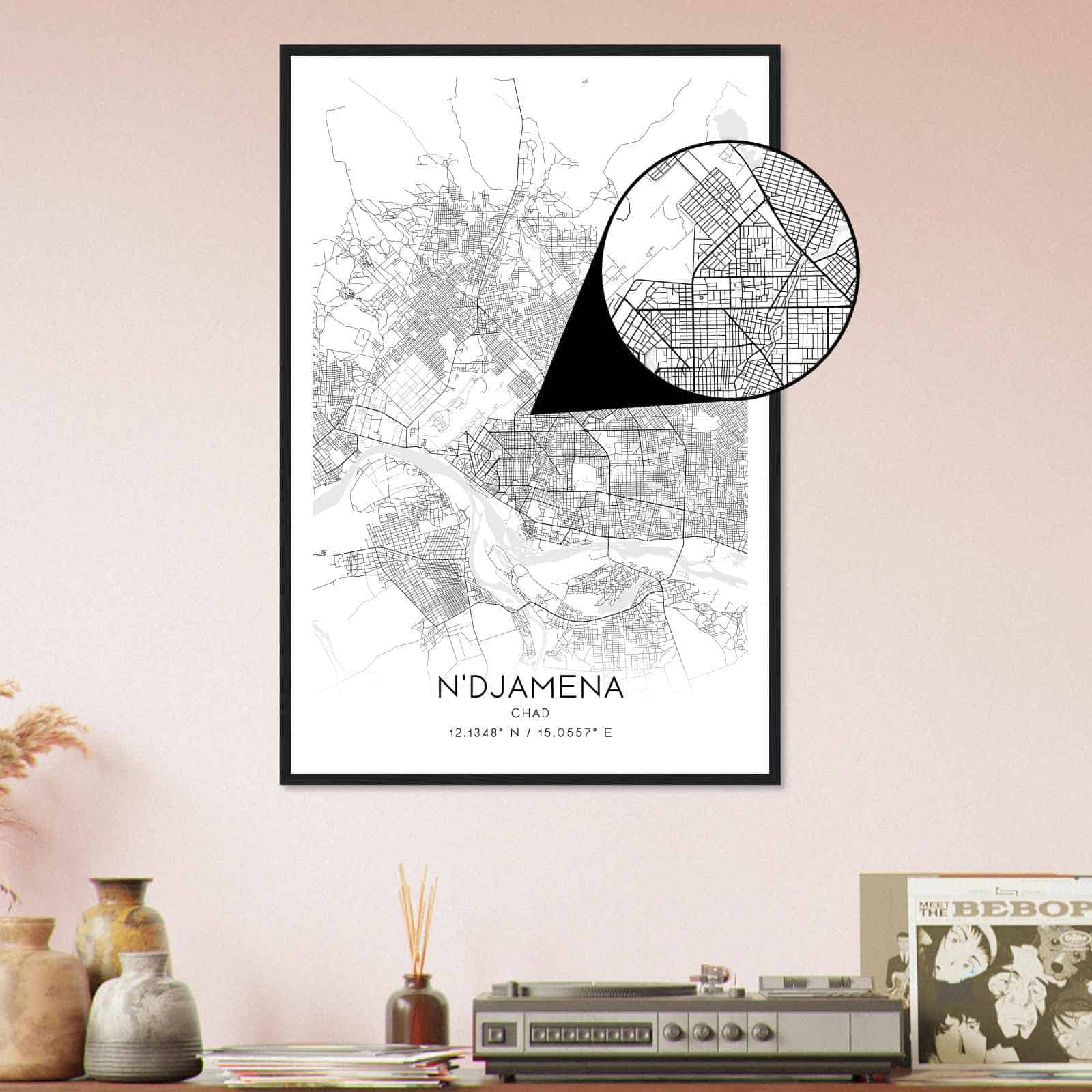 Deerfield Kansas Map Poster, Modern Home Decor Wall Art Print (Copy)