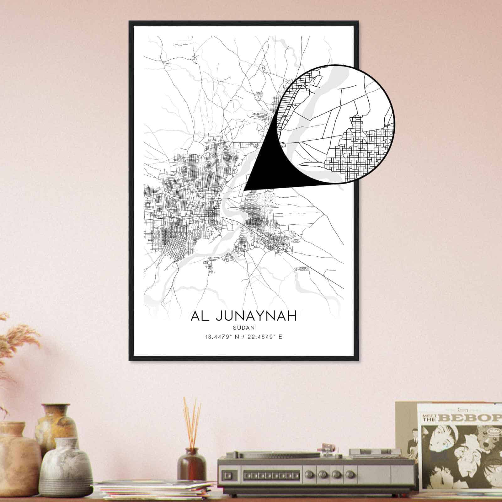 Deerfield Kansas Map Poster, Modern Home Decor Wall Art Print (Copy)