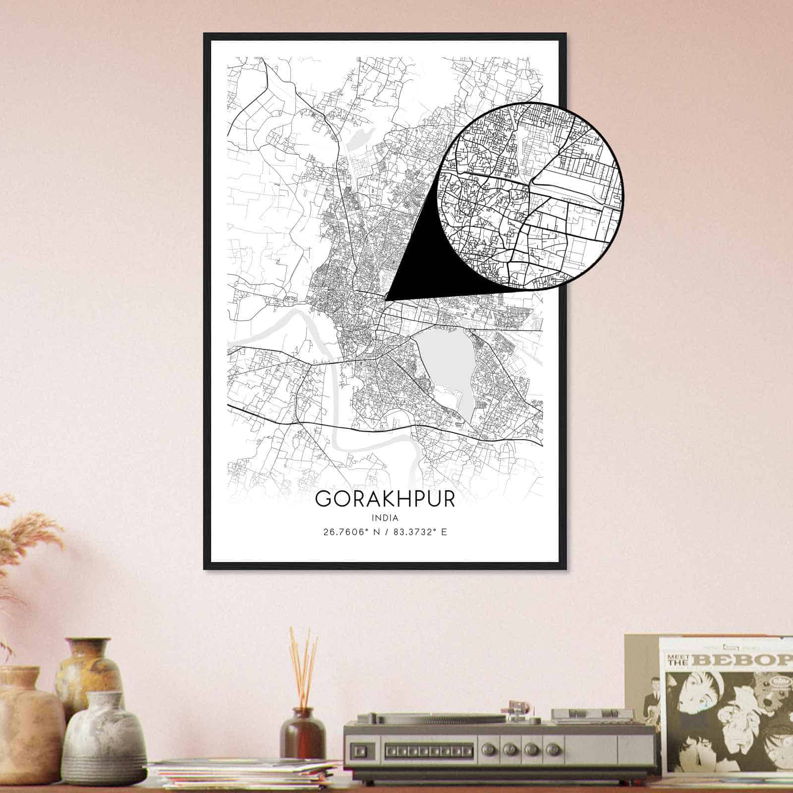 Deerfield Kansas Map Poster, Modern Home Decor Wall Art Print (Copy)