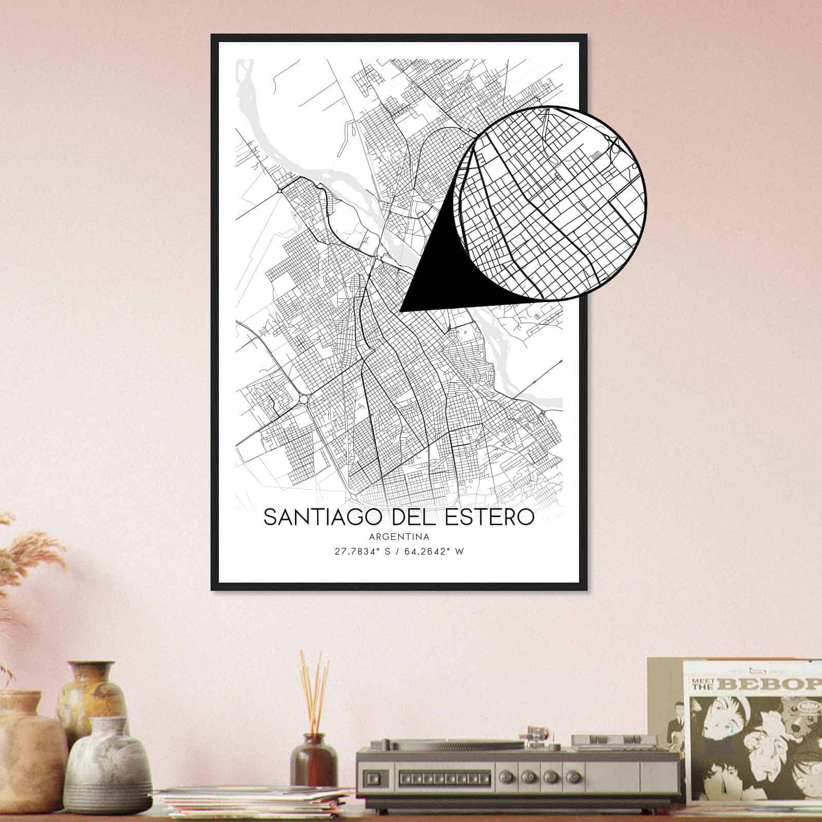 Deerfield Kansas Map Poster, Modern Home Decor Wall Art Print (Copy)