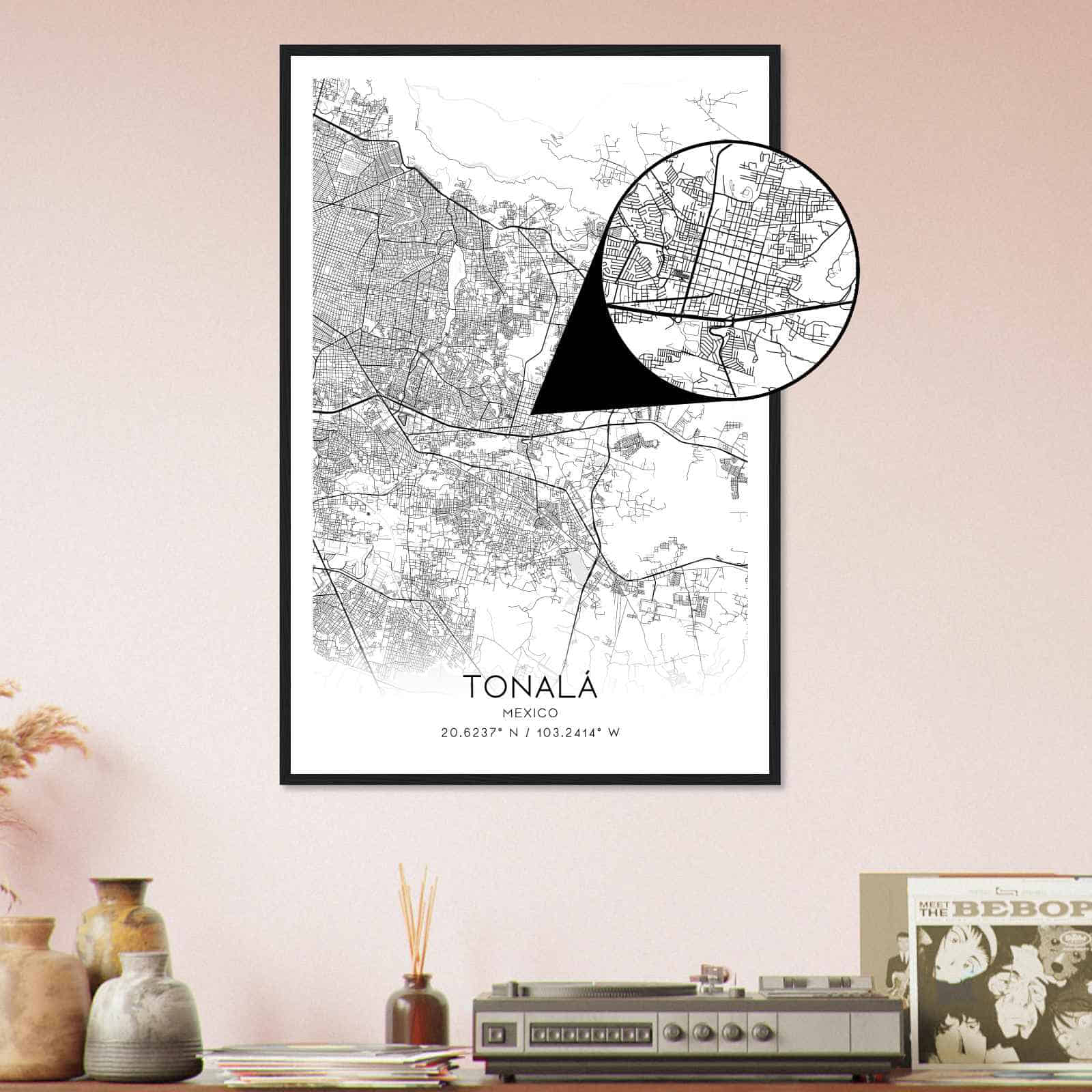 Deerfield Kansas Map Poster, Modern Home Decor Wall Art Print (Copy)