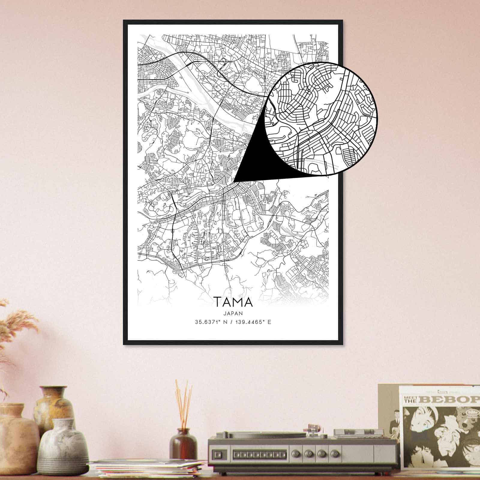 Deerfield Kansas Map Poster, Modern Home Decor Wall Art Print (Copy)