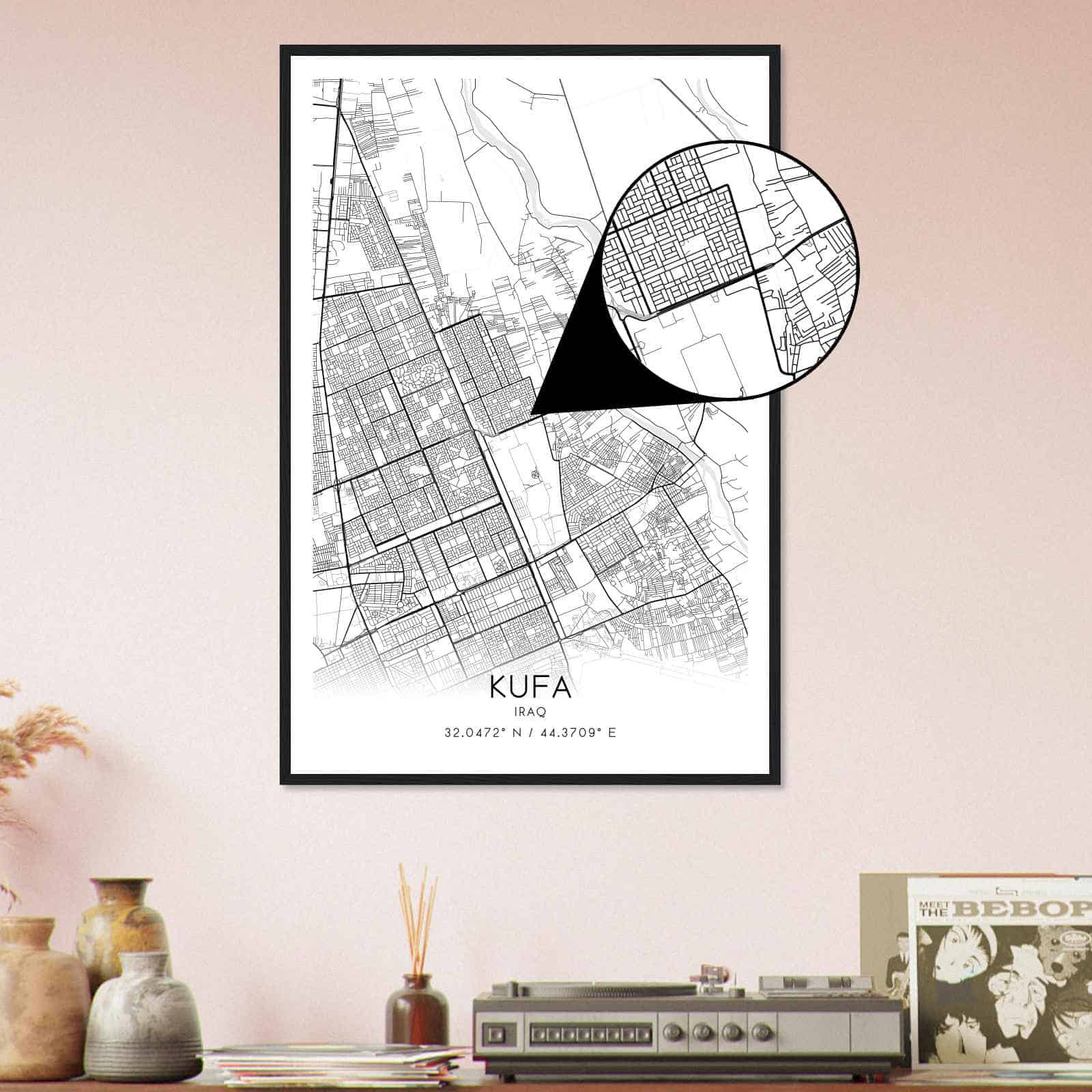 Deerfield Kansas Map Poster, Modern Home Decor Wall Art Print (Copy)