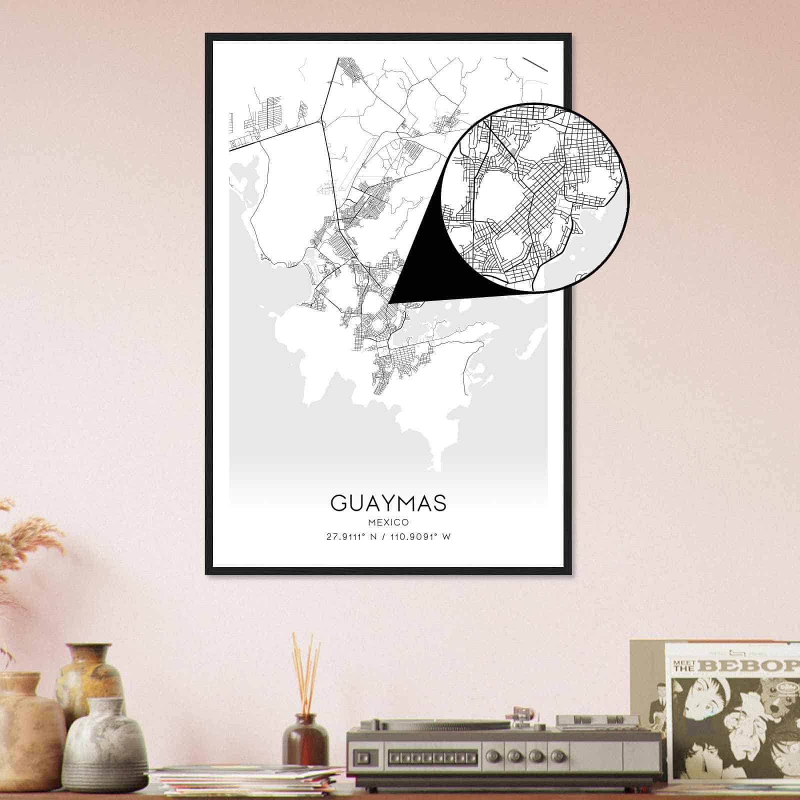 Guaymas Mexico Map Poster