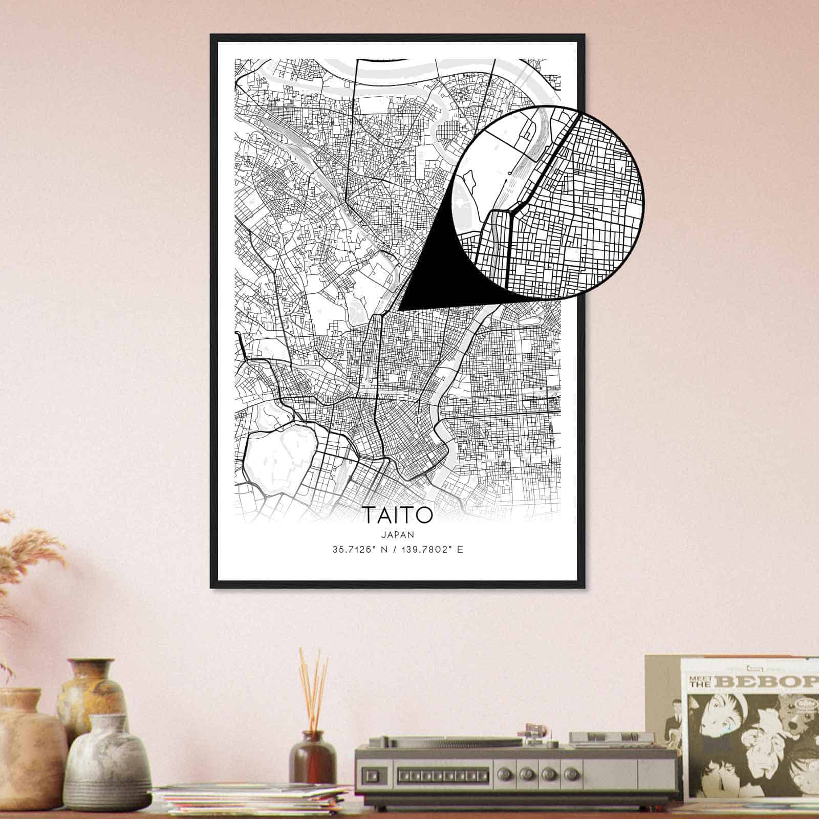 Deerfield Kansas Map Poster, Modern Home Decor Wall Art Print (Copy)