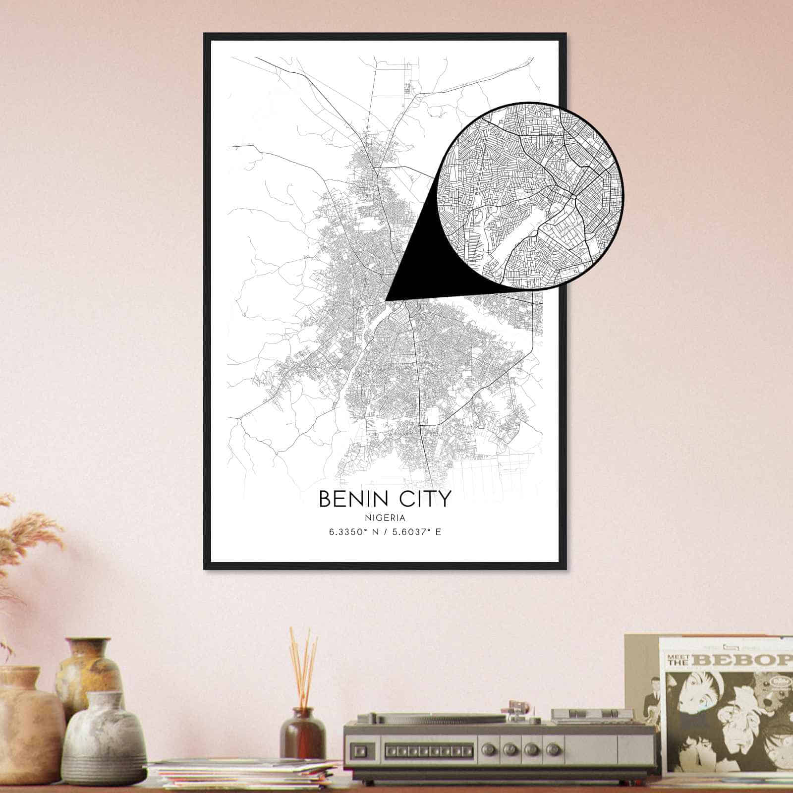 Deerfield Kansas Map Poster, Modern Home Decor Wall Art Print (Copy)
