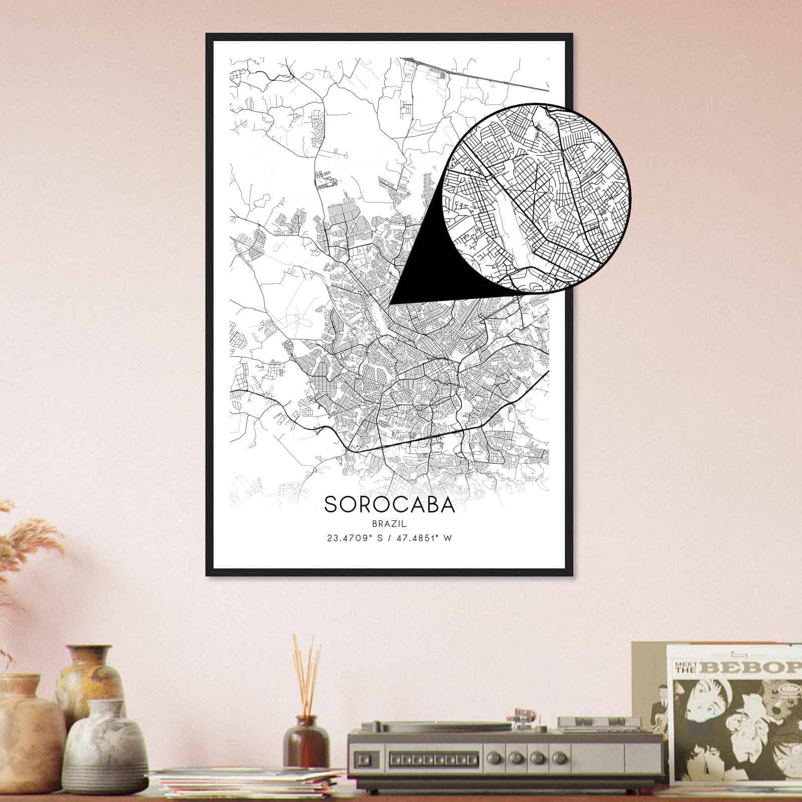 Deerfield Kansas Map Poster, Modern Home Decor Wall Art Print (Copy)