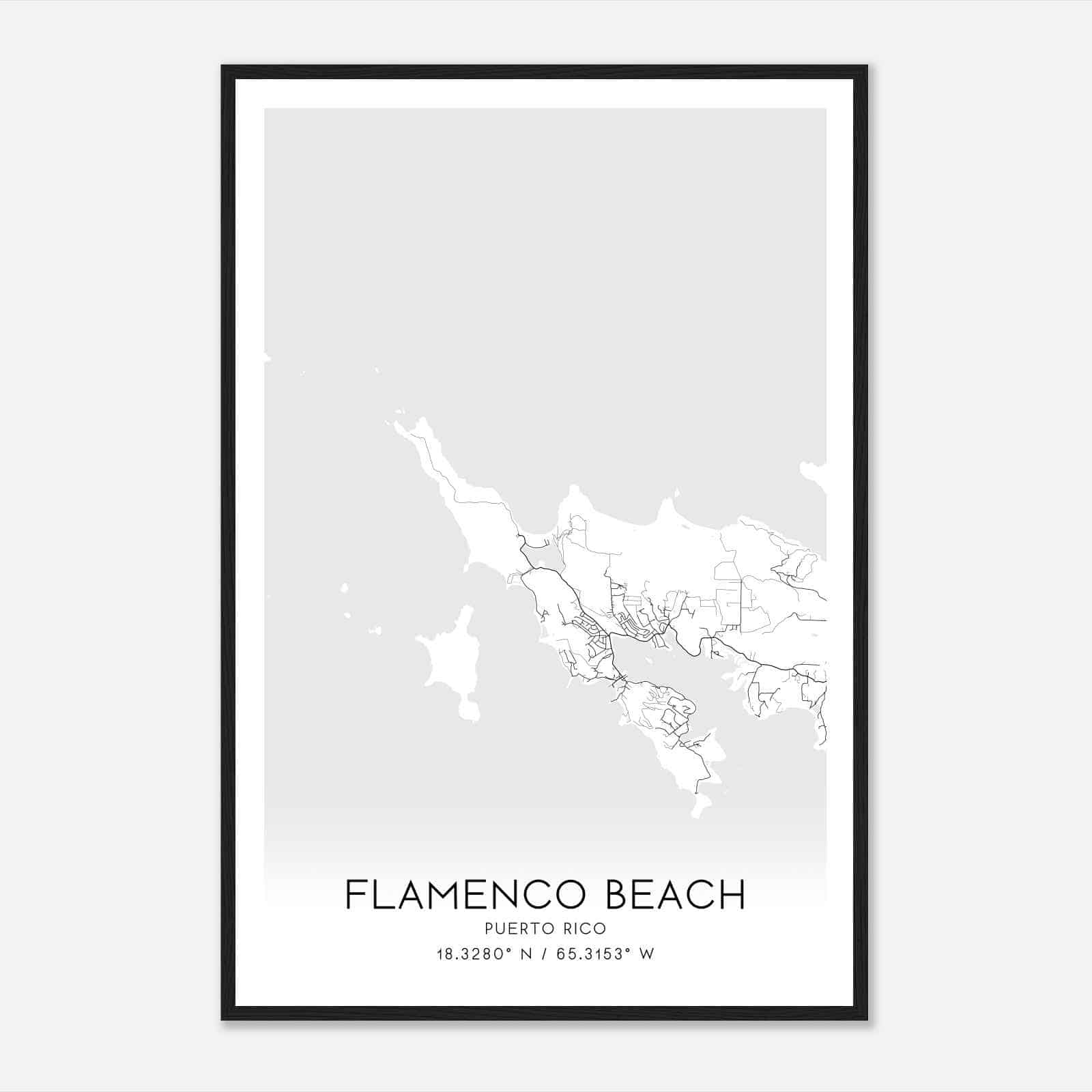 Flamenco Beach Custom Maps & Posters