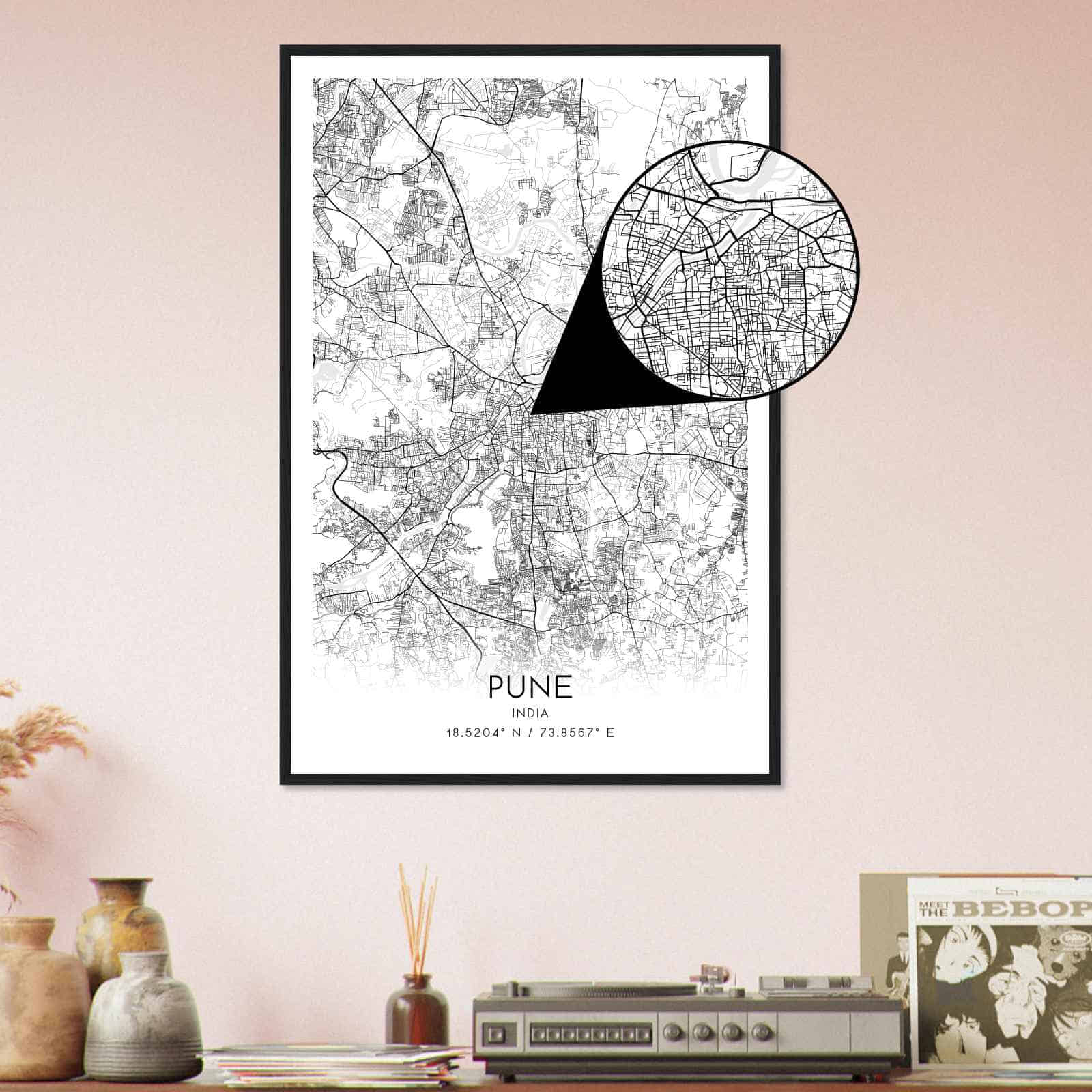 Deerfield Kansas Map Poster, Modern Home Decor Wall Art Print (Copy)