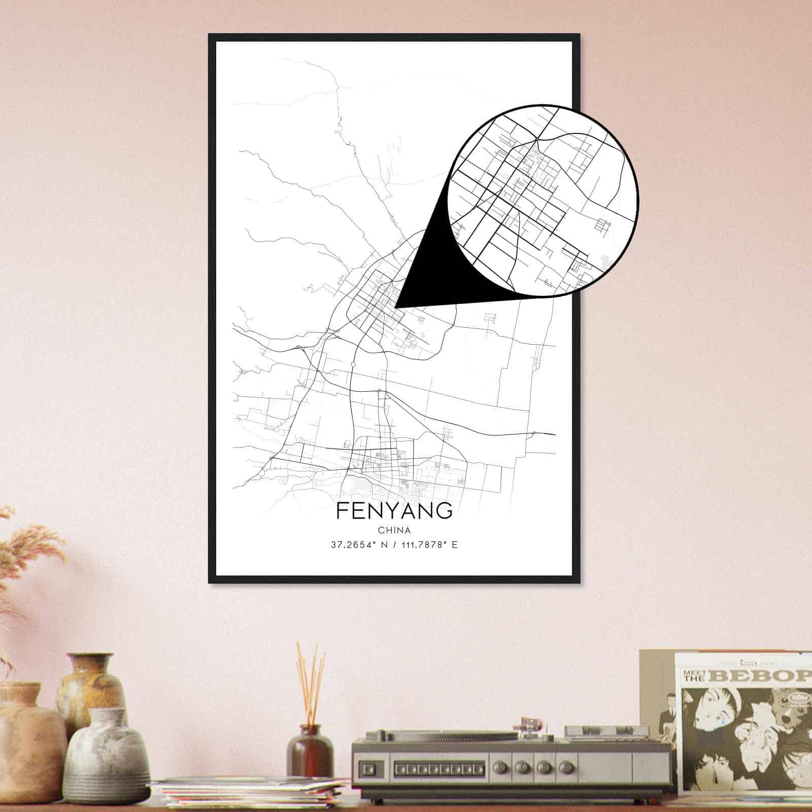 Deerfield Kansas Map Poster, Modern Home Decor Wall Art Print (Copy)