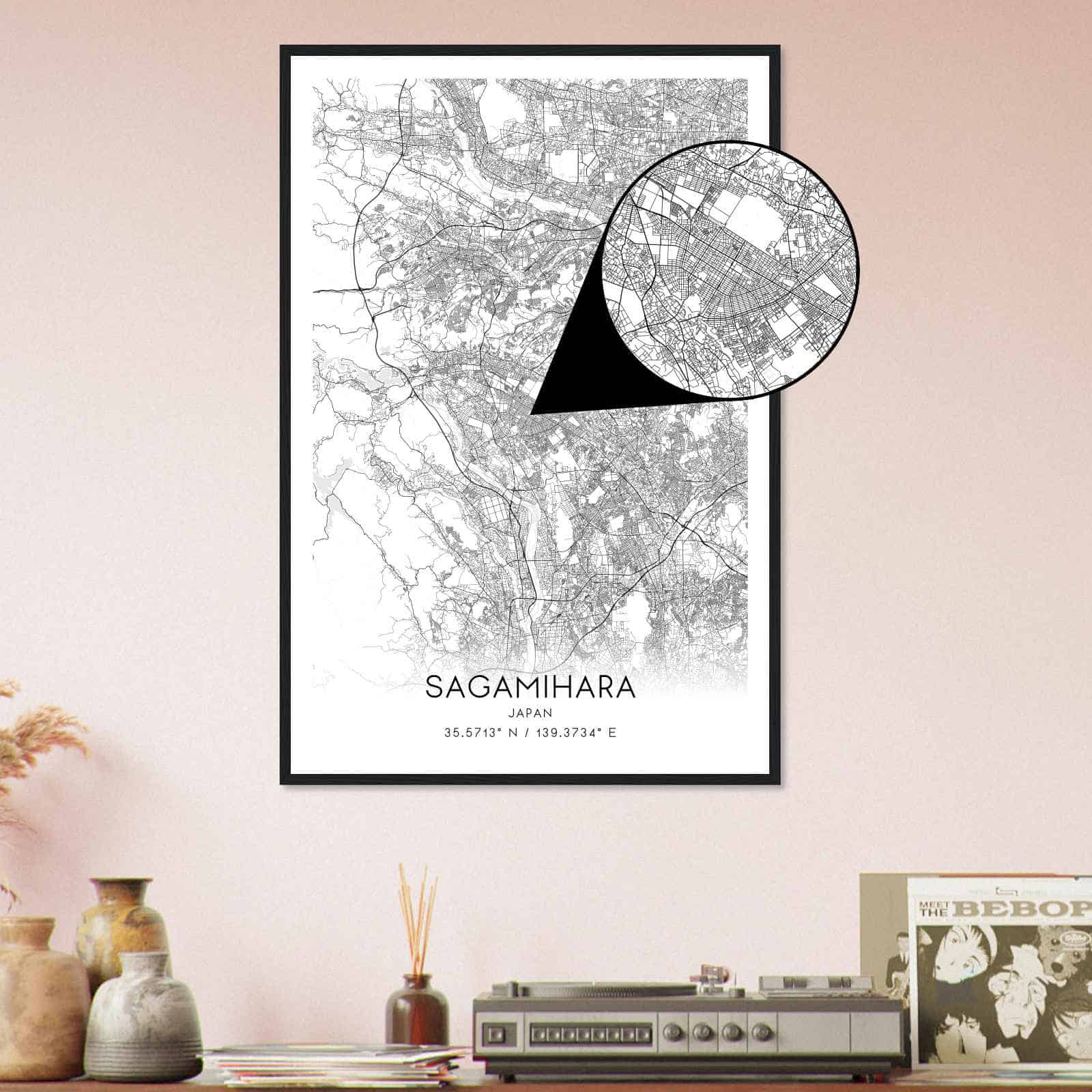 Deerfield Kansas Map Poster, Modern Home Decor Wall Art Print (Copy)