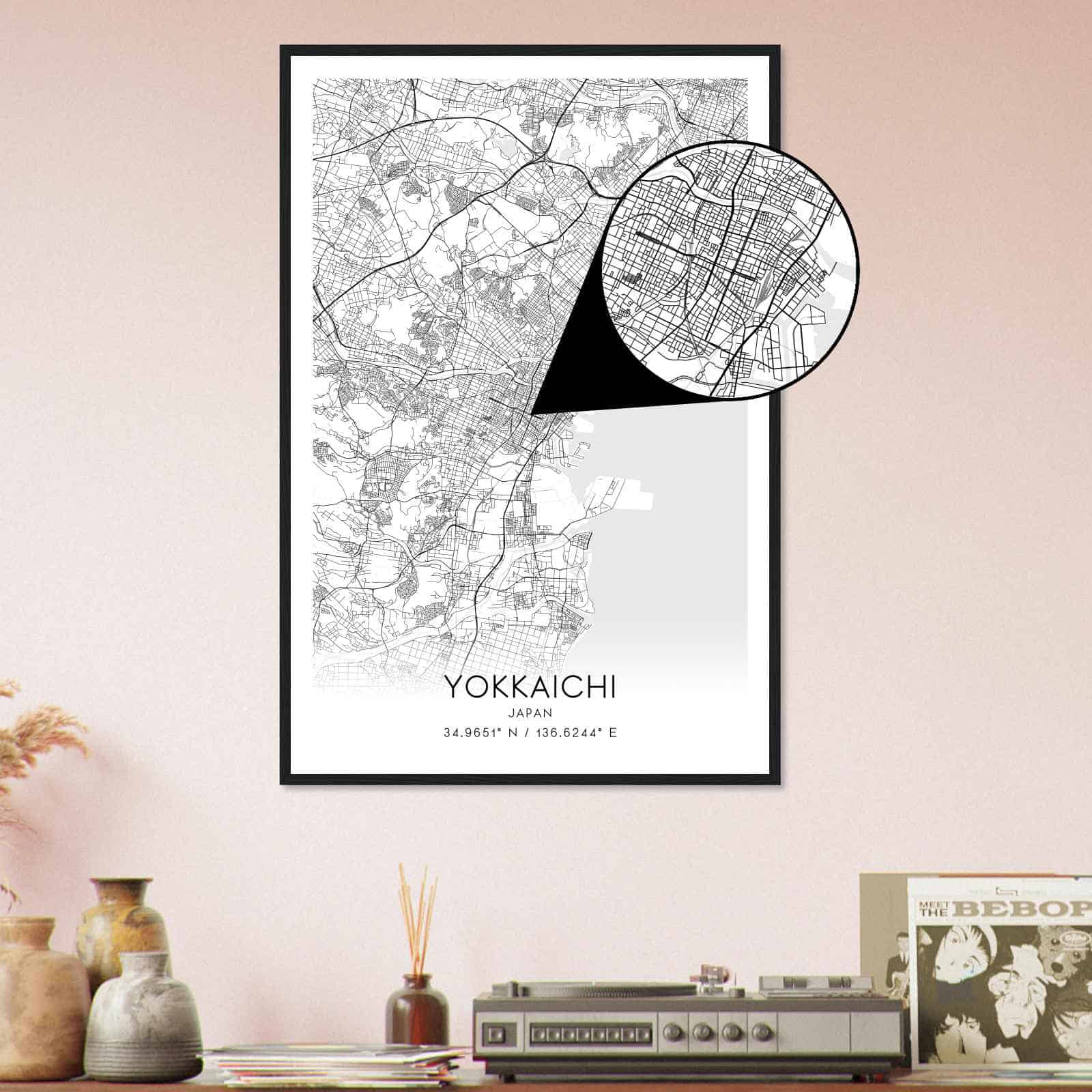 Deerfield Kansas Map Poster, Modern Home Decor Wall Art Print (Copy)