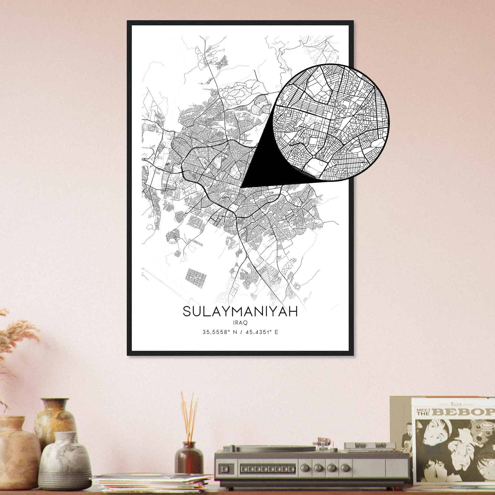 Deerfield Kansas Map Poster, Modern Home Decor Wall Art Print (Copy)