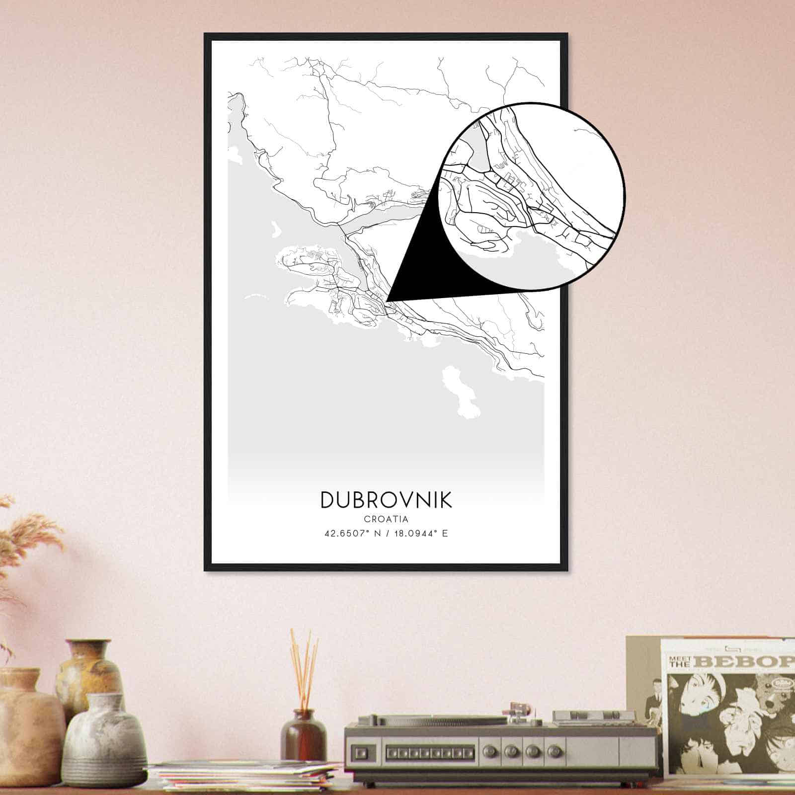 Deerfield Kansas Map Poster, Modern Home Decor Wall Art Print (Copy)