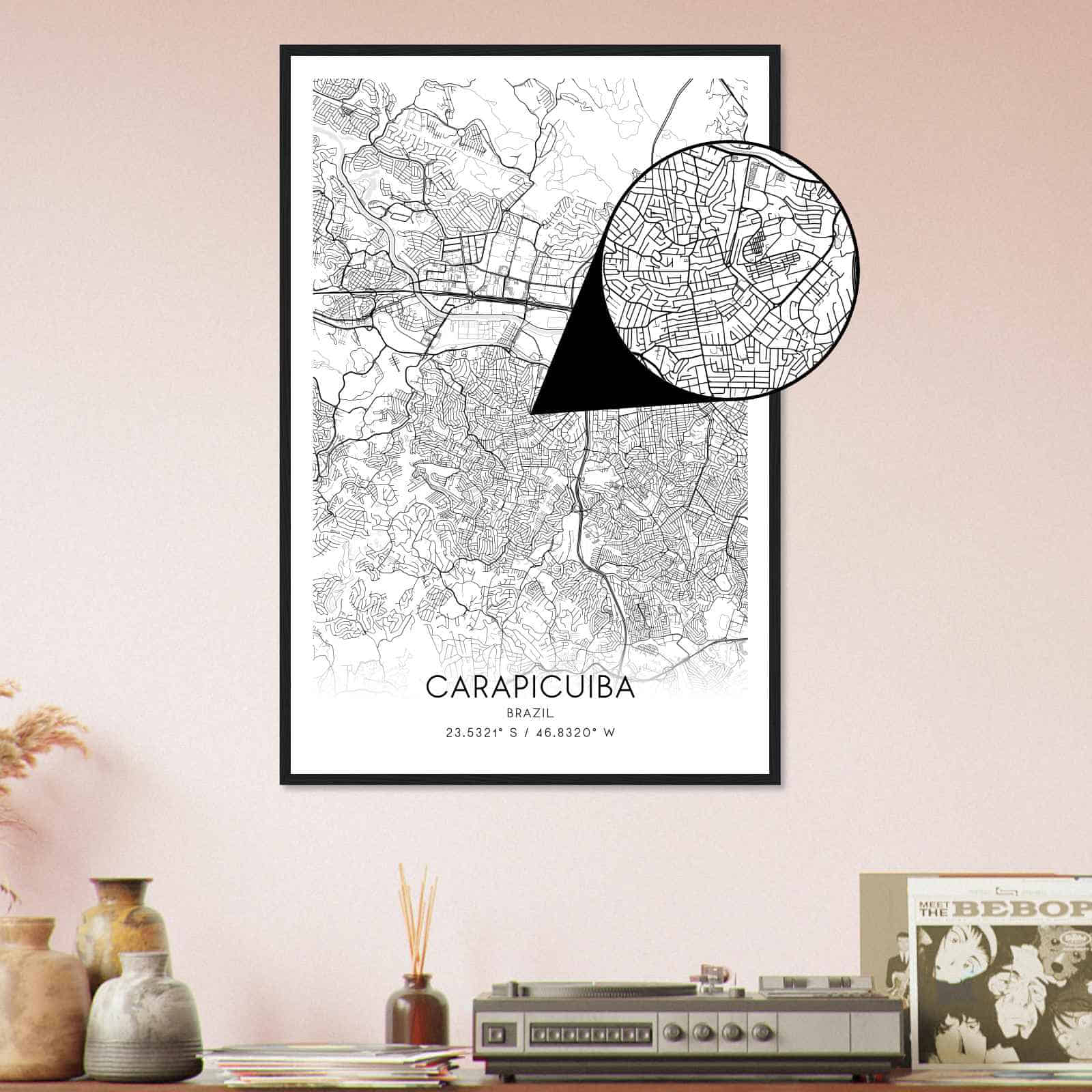 Deerfield Kansas Map Poster, Modern Home Decor Wall Art Print (Copy)