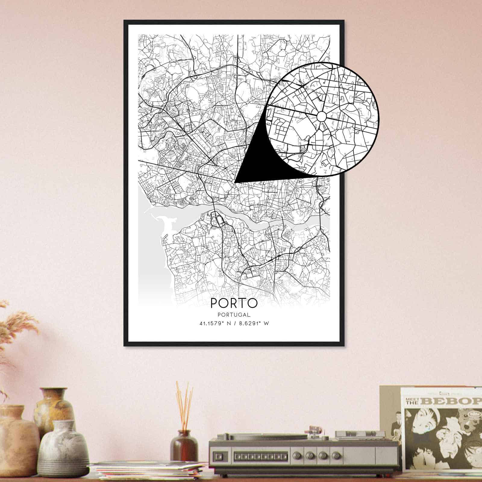 Deerfield Kansas Map Poster, Modern Home Decor Wall Art Print (Copy)