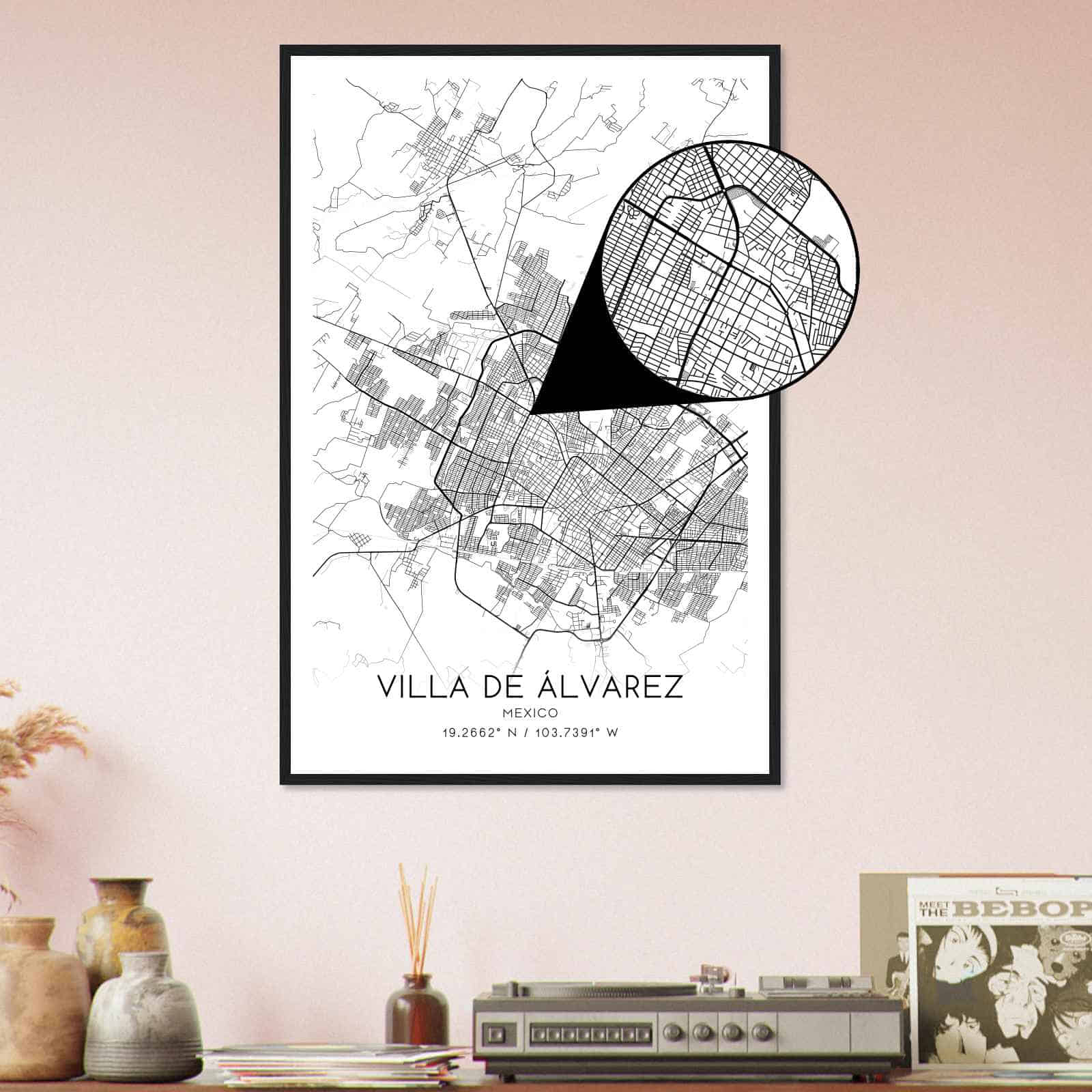 Deerfield Kansas Map Poster, Modern Home Decor Wall Art Print (Copy)