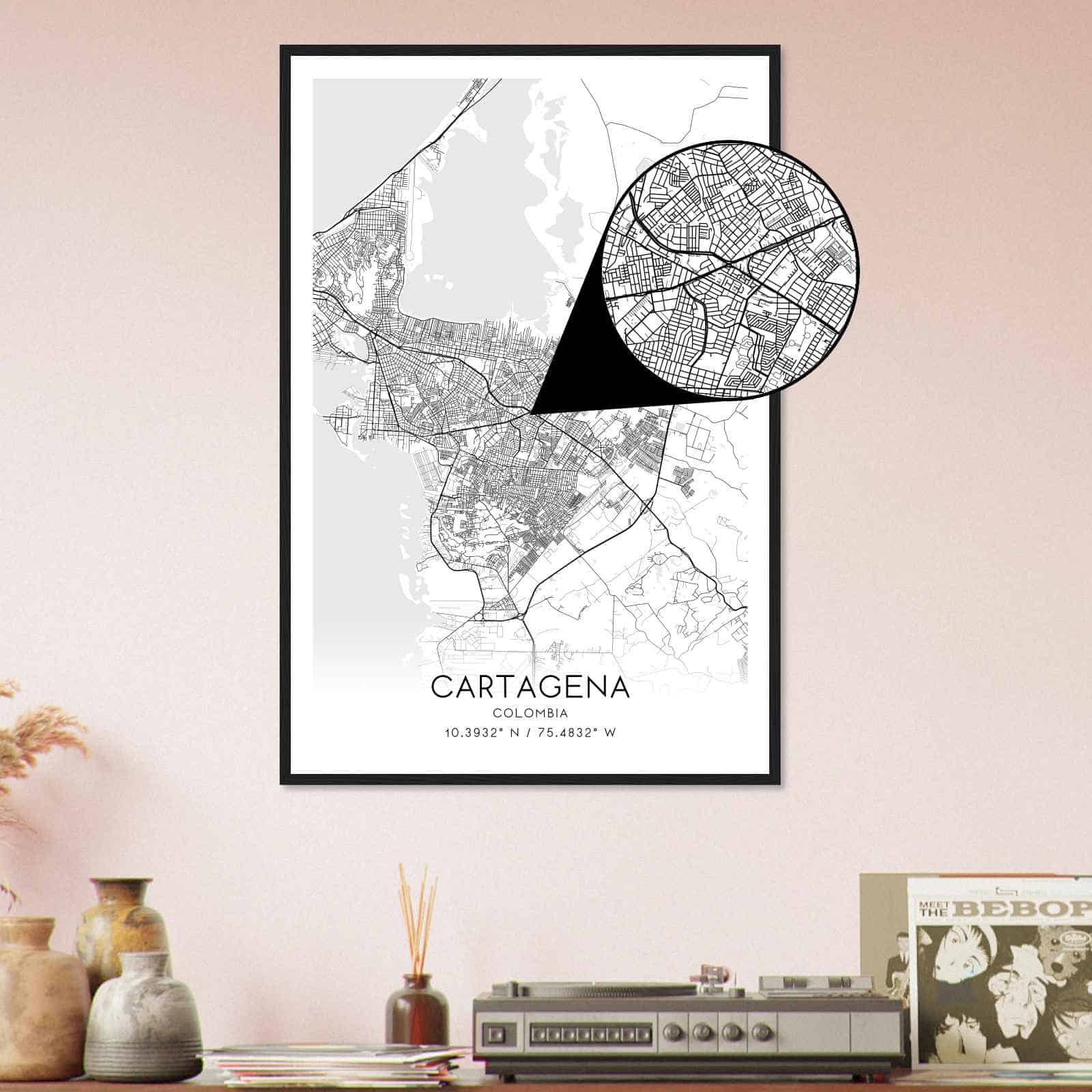 Deerfield Kansas Map Poster, Modern Home Decor Wall Art Print (Copy)