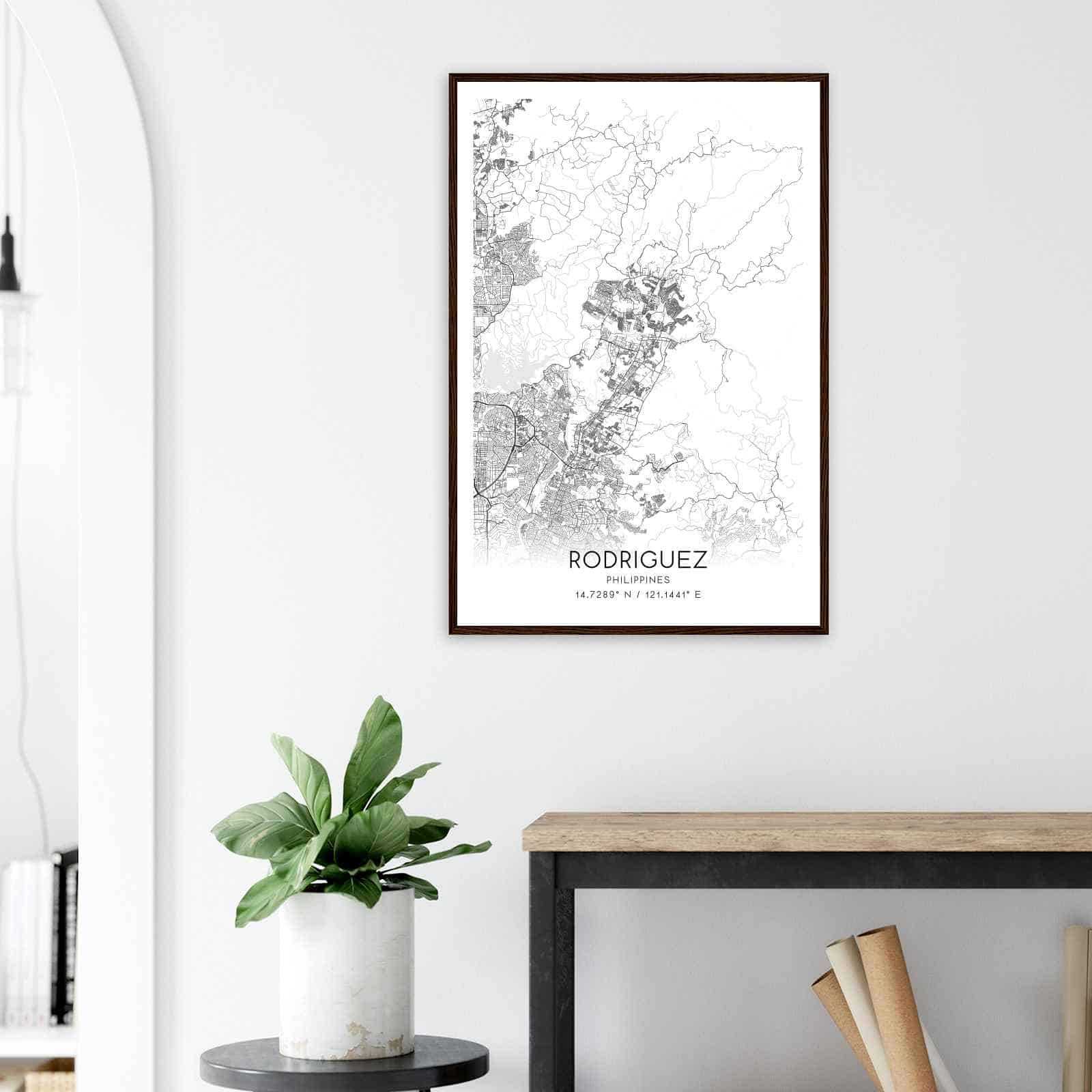 Deerfield Kansas Map Poster, Modern Home Decor Wall Art Print (Copy)
