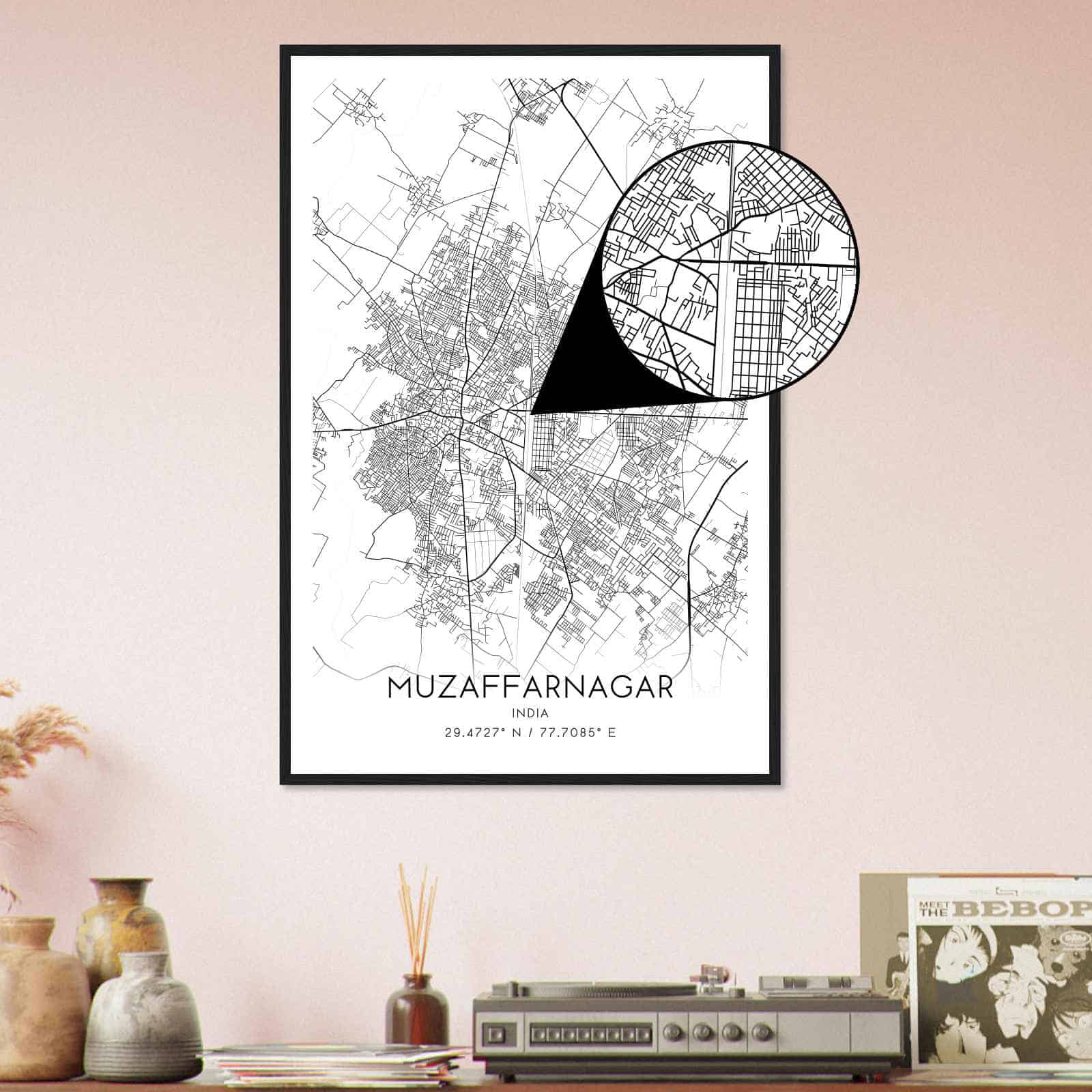 Deerfield Kansas Map Poster, Modern Home Decor Wall Art Print (Copy)