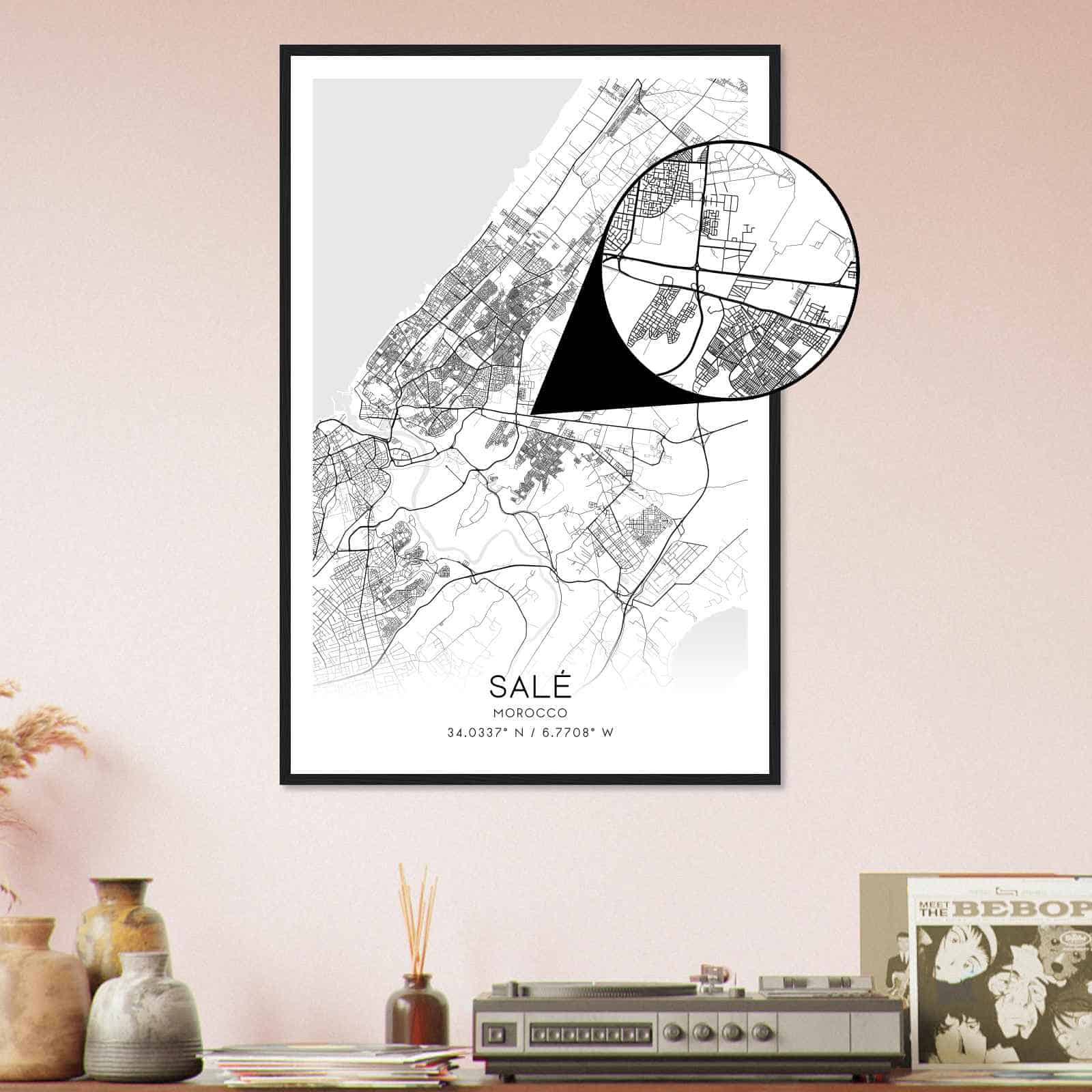 Deerfield Kansas Map Poster, Modern Home Decor Wall Art Print (Copy)