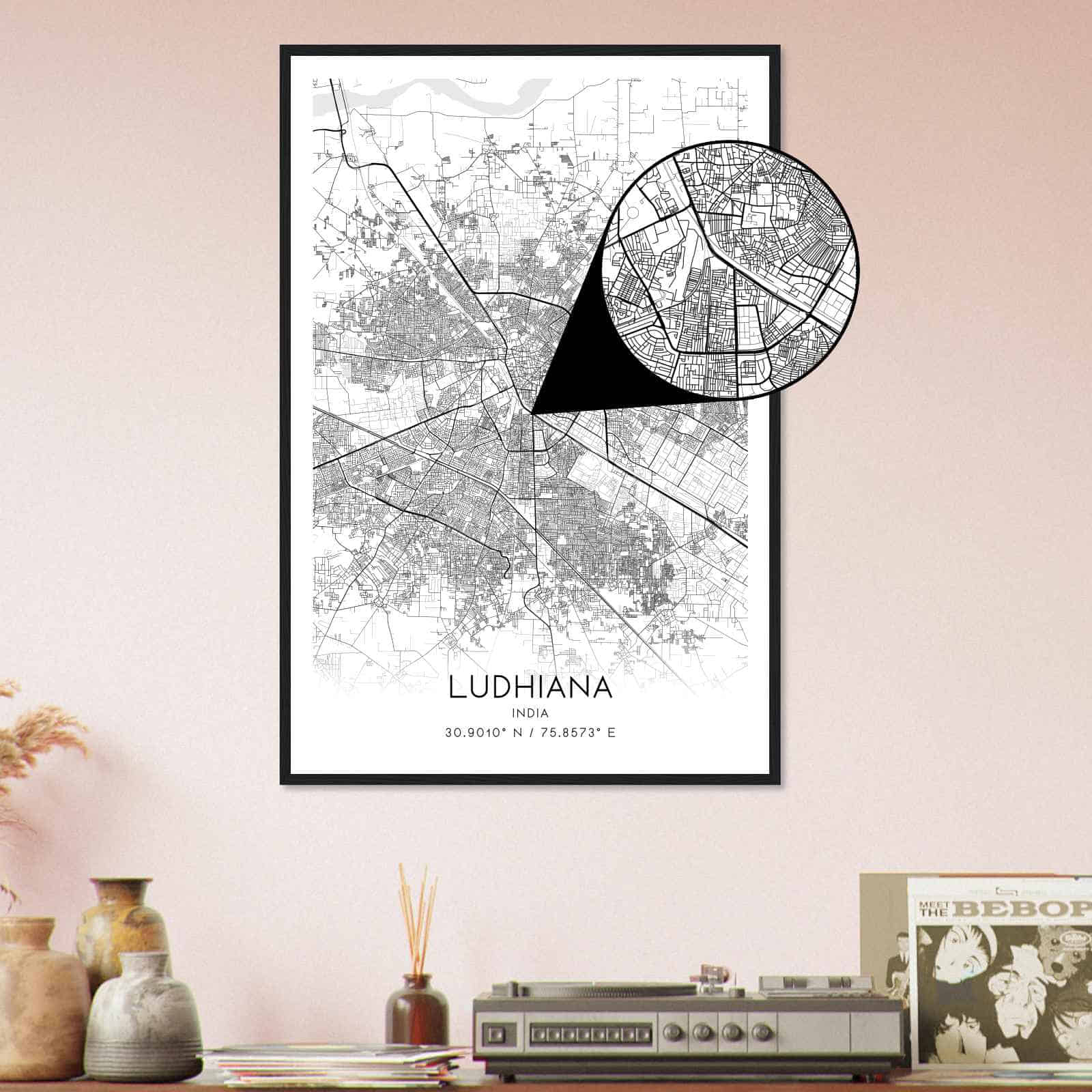 Deerfield Kansas Map Poster, Modern Home Decor Wall Art Print (Copy)