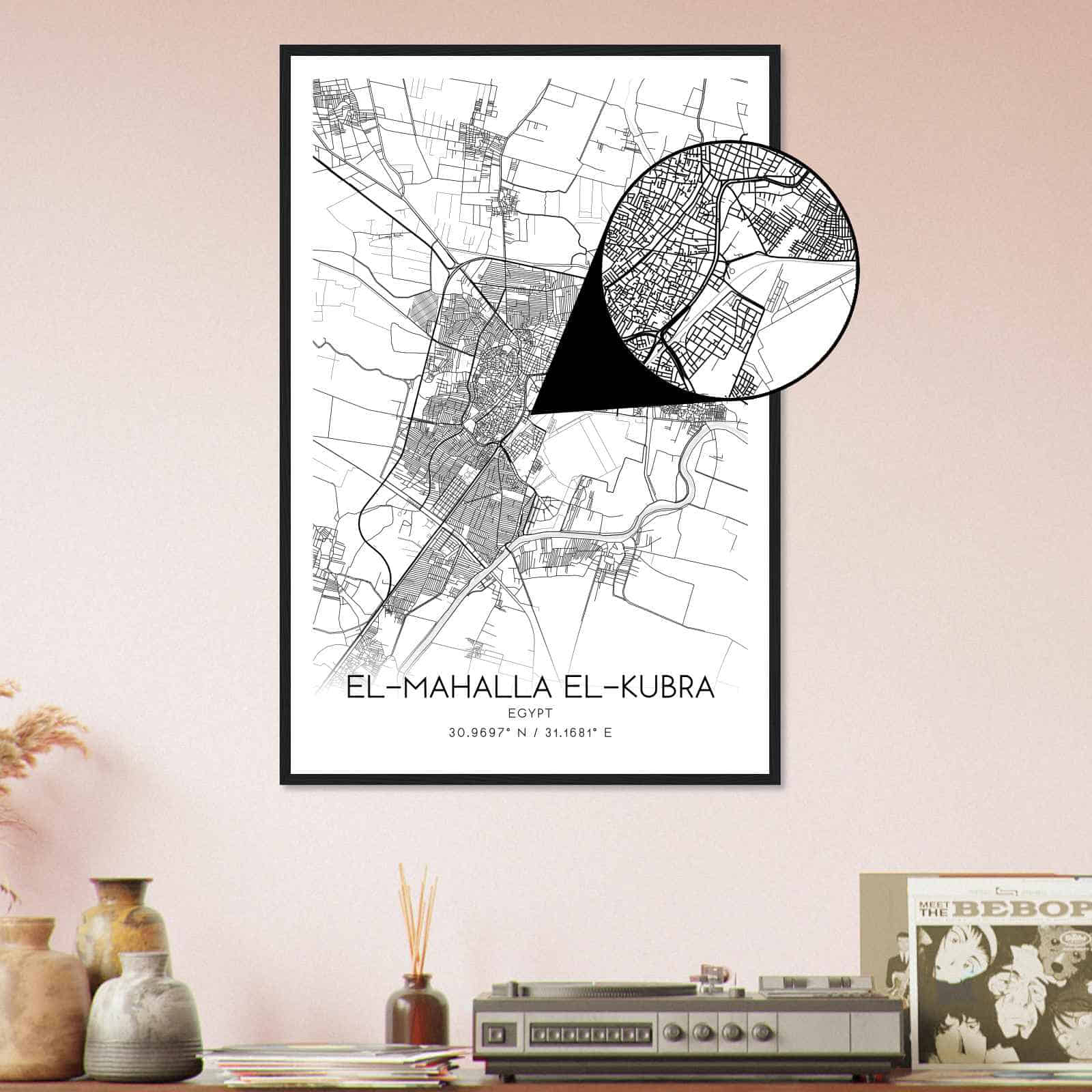 Deerfield Kansas Map Poster, Modern Home Decor Wall Art Print (Copy)