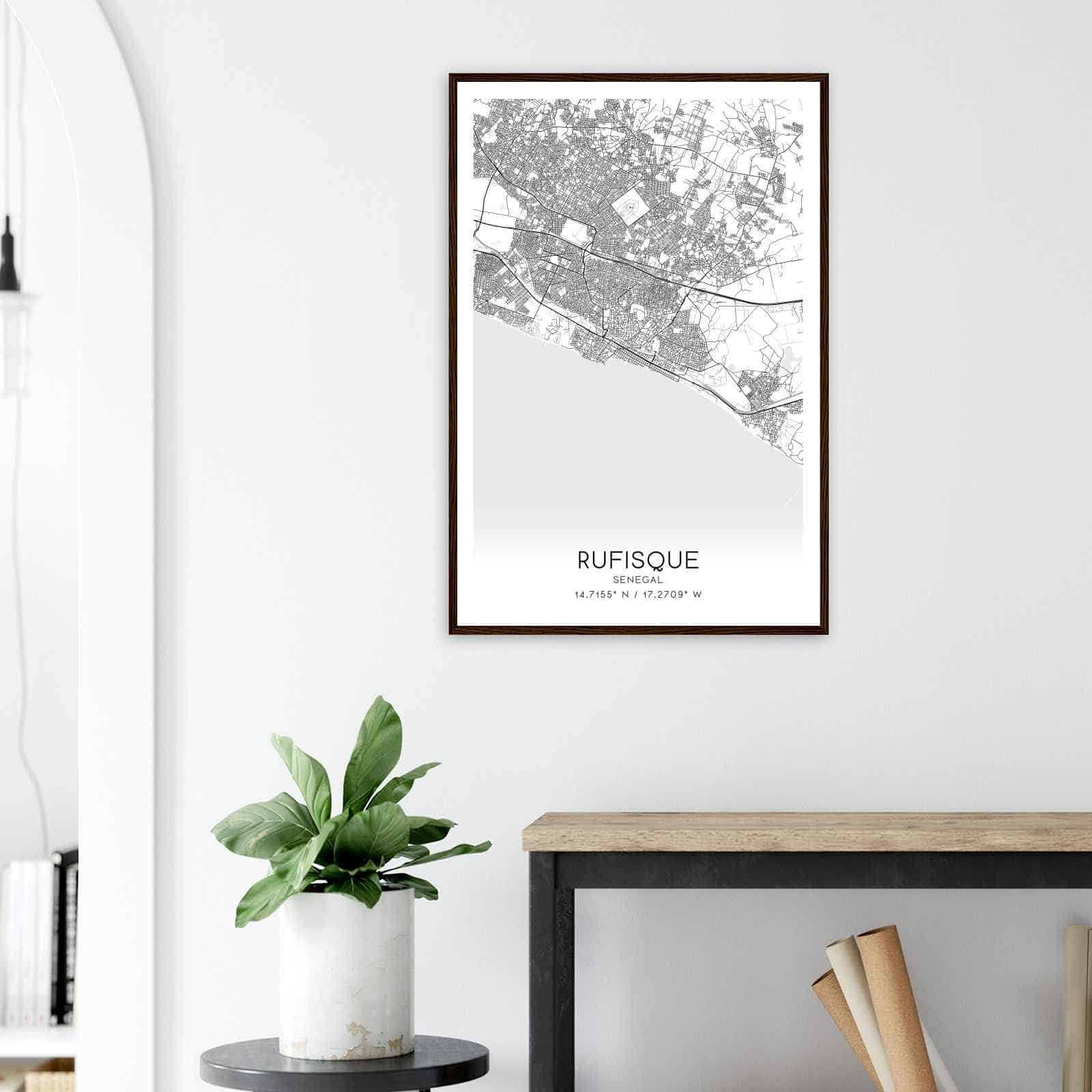 Deerfield Kansas Map Poster, Modern Home Decor Wall Art Print (Copy)