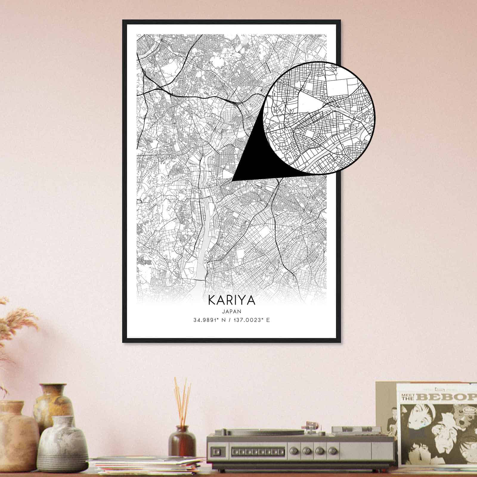 Deerfield Kansas Map Poster, Modern Home Decor Wall Art Print (Copy)