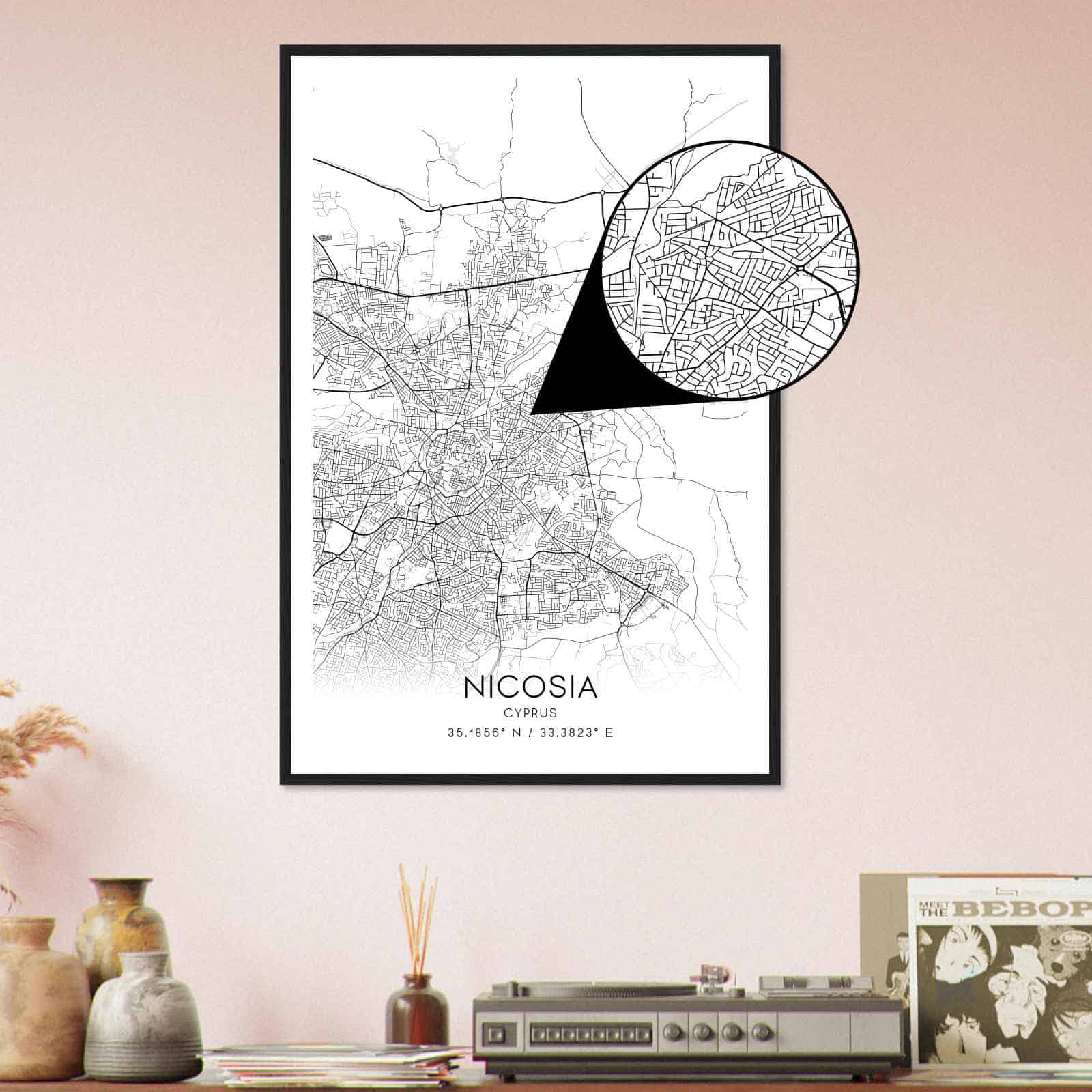 Deerfield Kansas Map Poster, Modern Home Decor Wall Art Print (Copy)