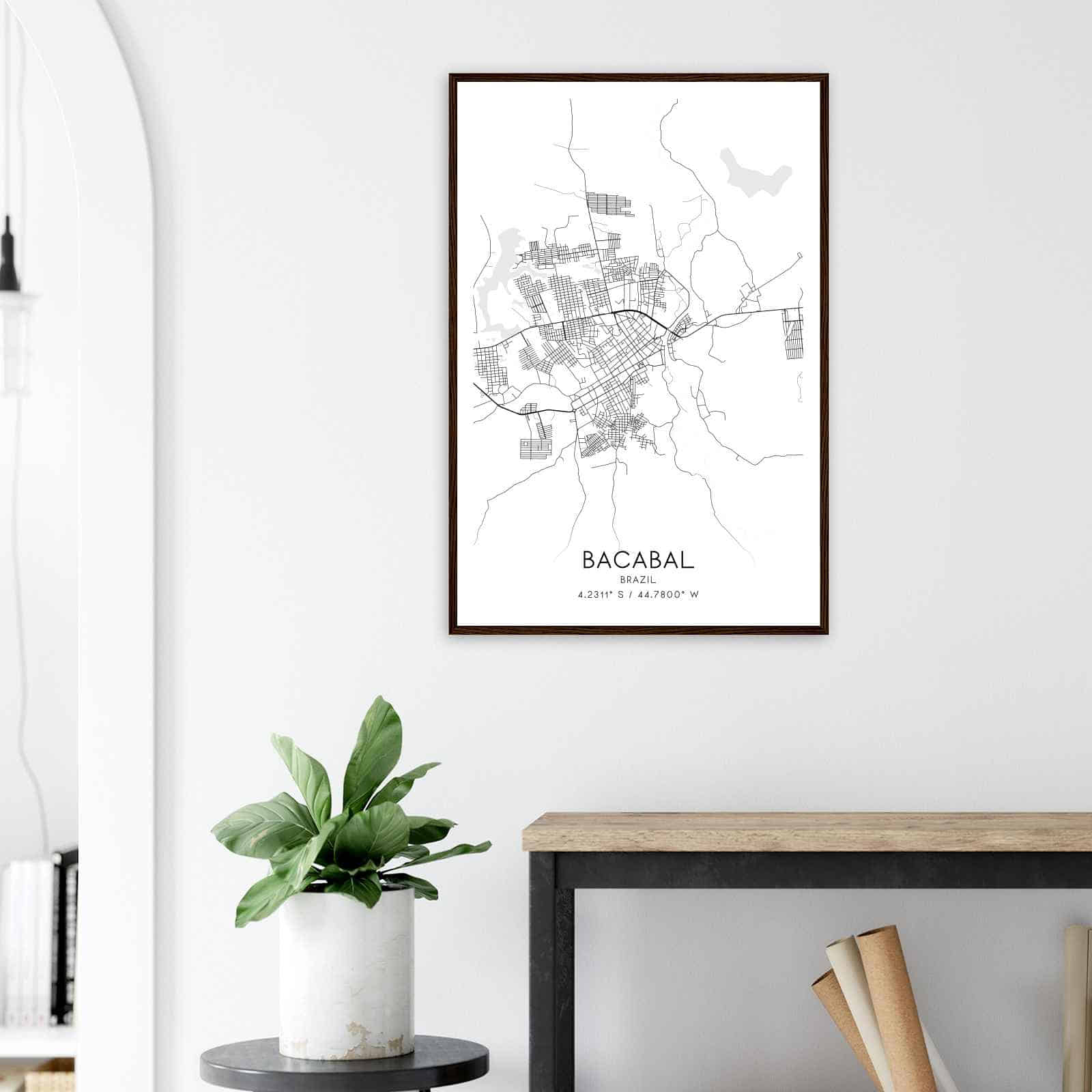 Deerfield Kansas Map Poster, Modern Home Decor Wall Art Print (Copy)