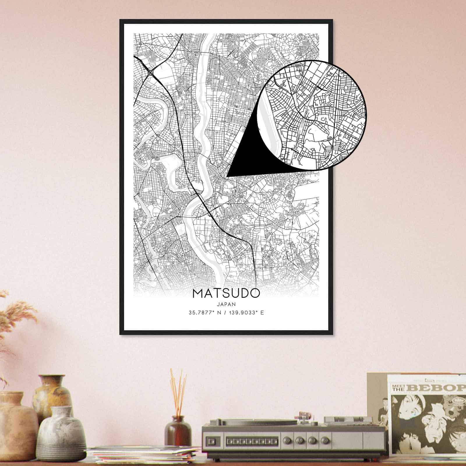 Deerfield Kansas Map Poster, Modern Home Decor Wall Art Print (Copy)