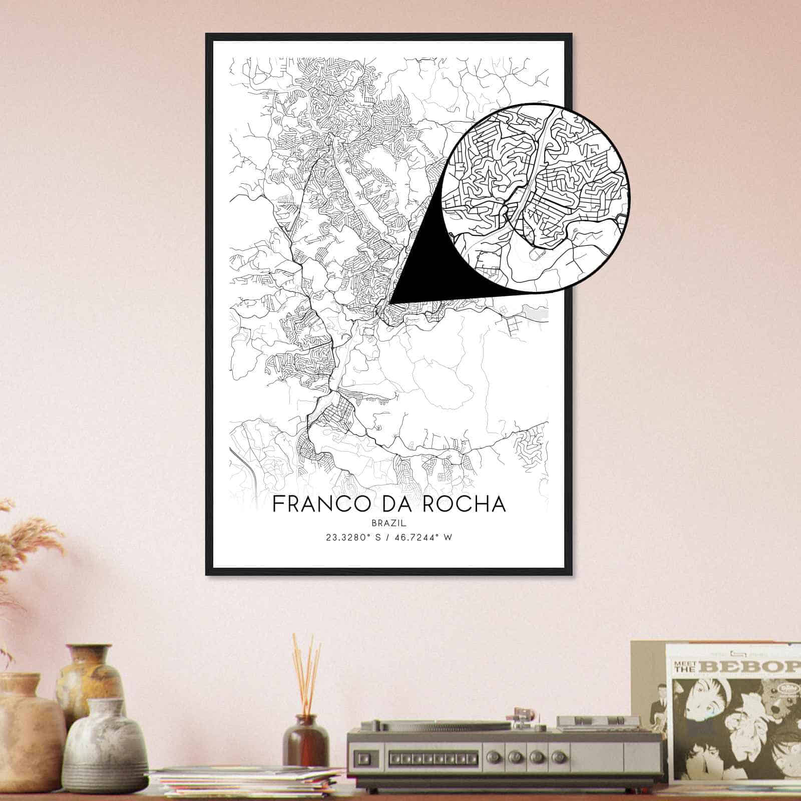 Deerfield Kansas Map Poster, Modern Home Decor Wall Art Print (Copy)