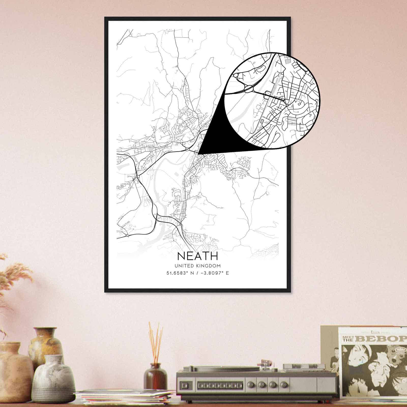 Deerfield Kansas Map Poster, Modern Home Decor Wall Art Print (Copy)